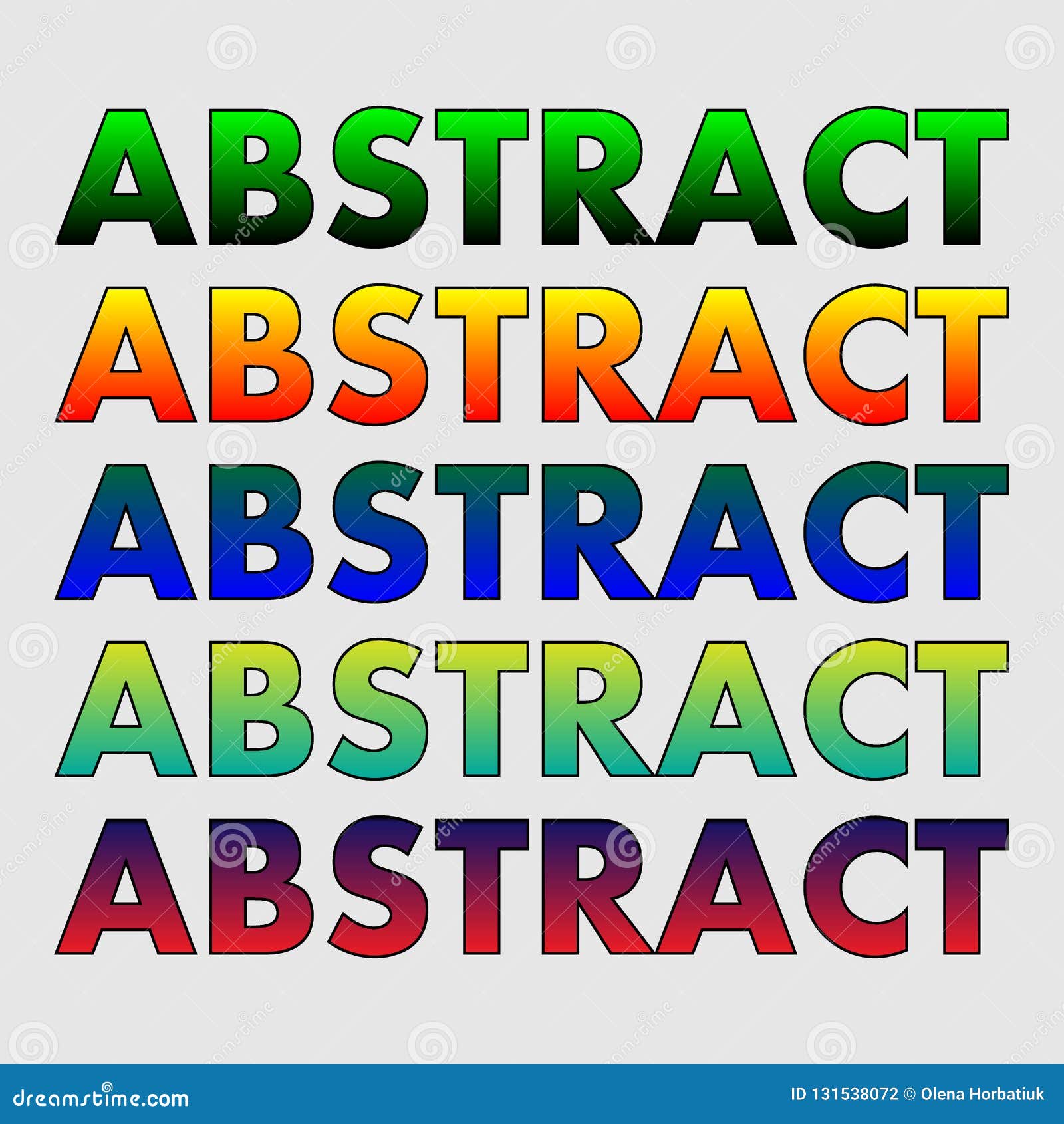 Abstract Word Cloud Outline Stock Illustration