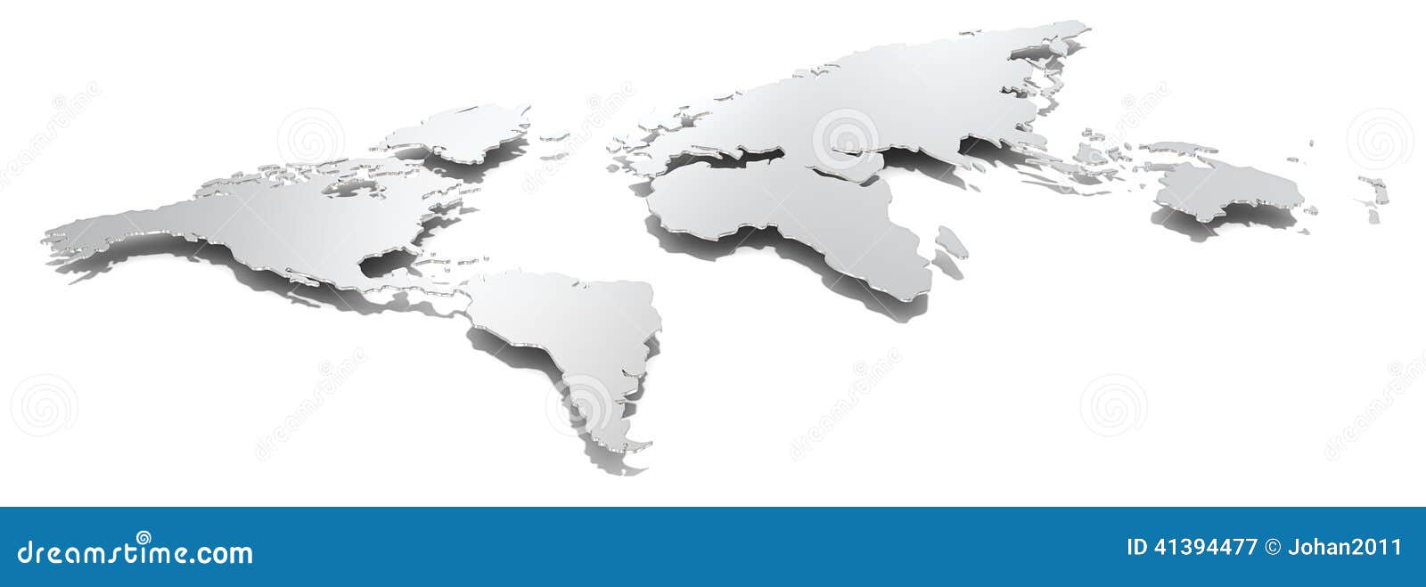 Steel World Map. Stock Photography 41394476