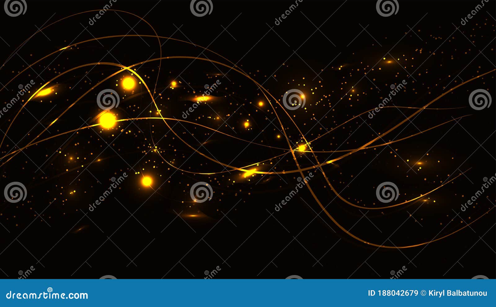 Abstract Yellow Beautiful Digital Modern Magical Shiny Electric Energy ...