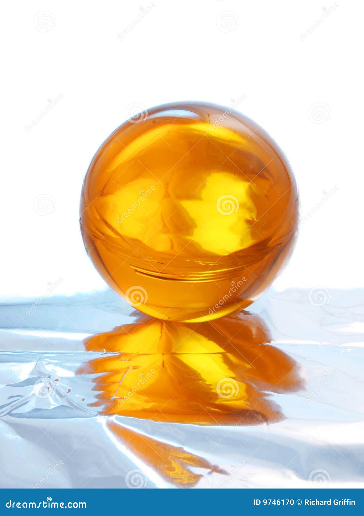 Abstract Yellow Crystal Ball Stock Photo Image of blue, crystal 9746170