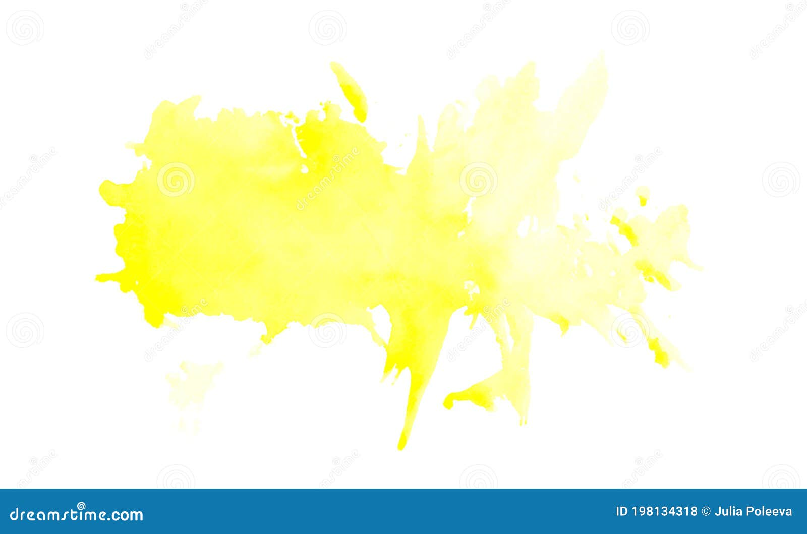 Abstract Yellow Watercolor Splash Background Art By Painted Image