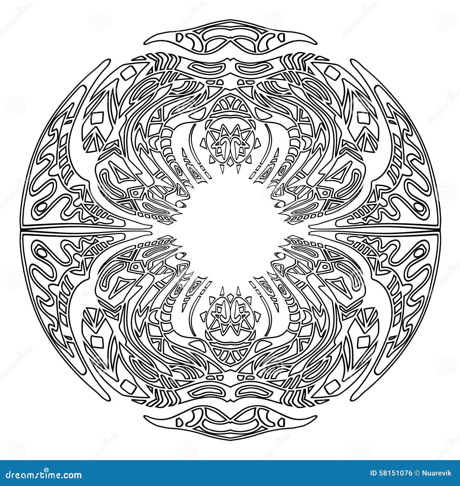 Abstract Zentangle Background Blank Template For Your Design Vector