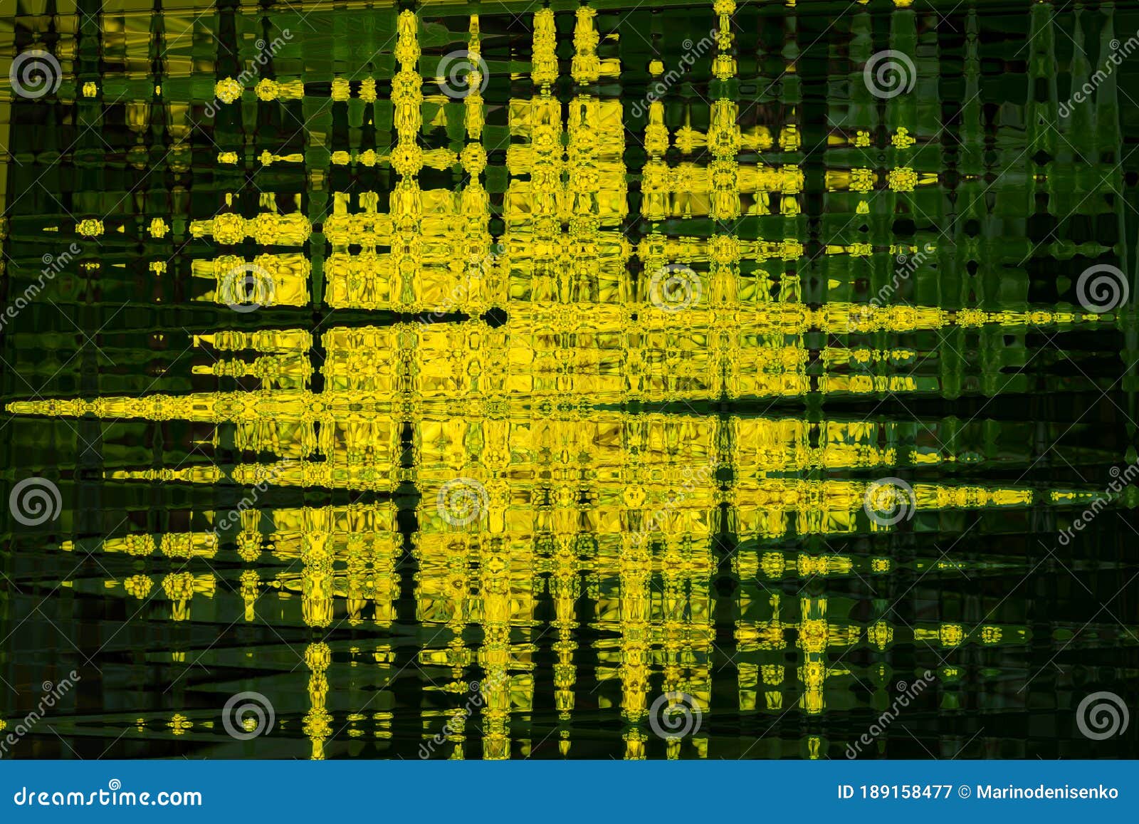 abstract zigzag pattern with wave on floral theme. artistic image processing created by photograph of oregon grape blossom