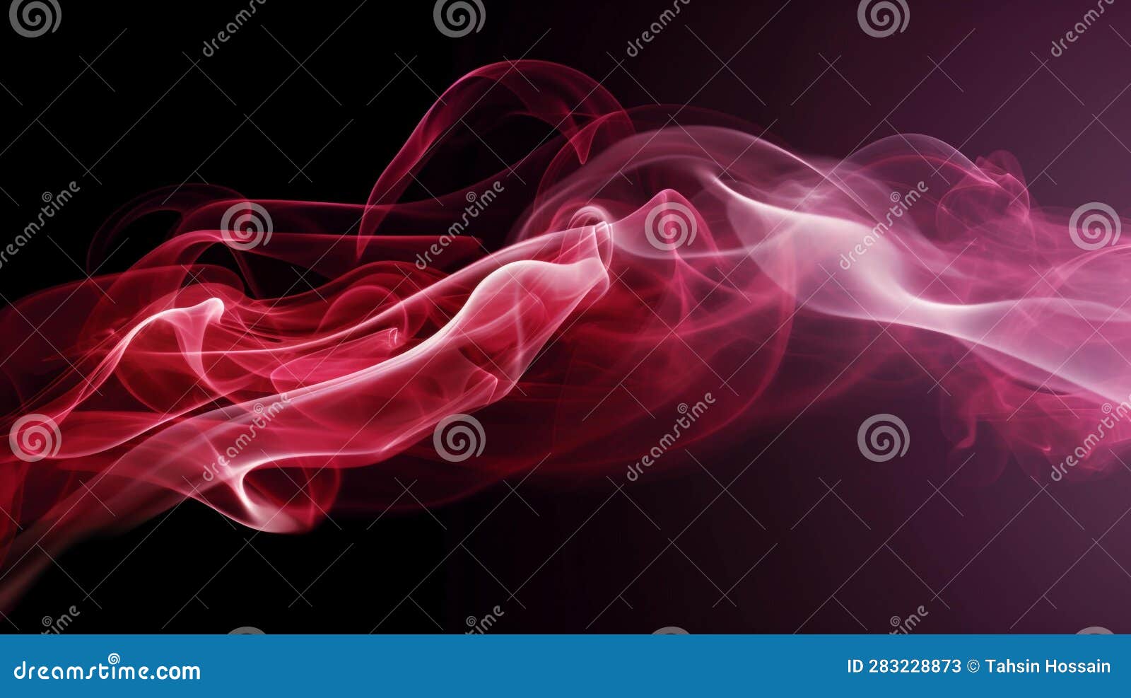 abstracta single line of maroon smoke, gracefully swirling against a contrasting backdrop, generative ai