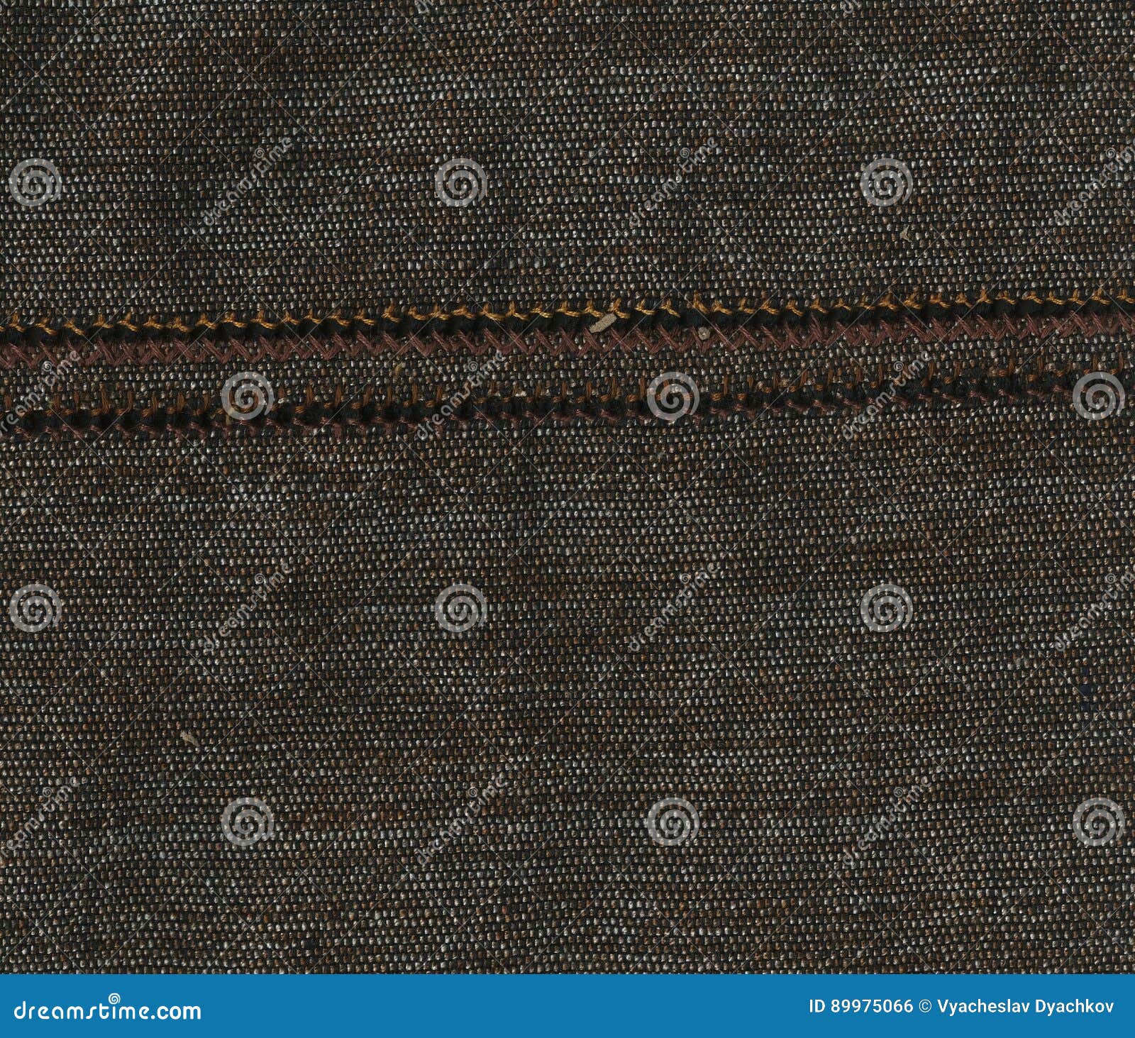 Abstraction For The Background Dark Brown Fabric With The Bulk