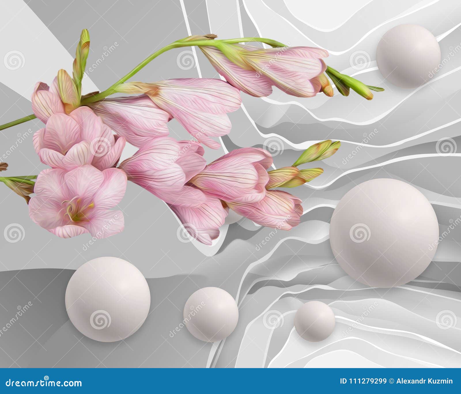 Abstraction Flowers and Balloons. Stereoscopic Photo Wallpaper for Interior. 3D Rendering. Stock Illustration - Illustration of love, wall: 111279299 Abstraction Flowers and Balloons. Stereoscopic Photo Wallpaper for Interior. 3D Rendering. Stock Illustration - Illustration of love, wall: 111279299