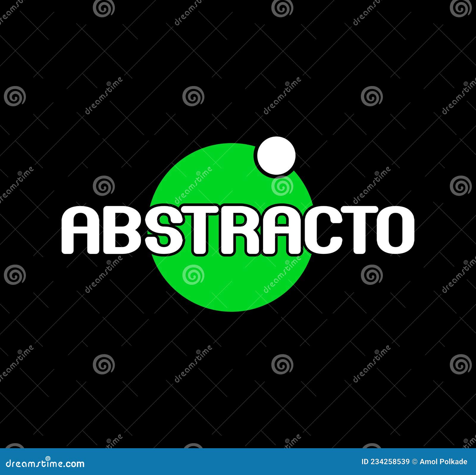 `abstracto` a abstract name company logo. abstracto logo with green dot