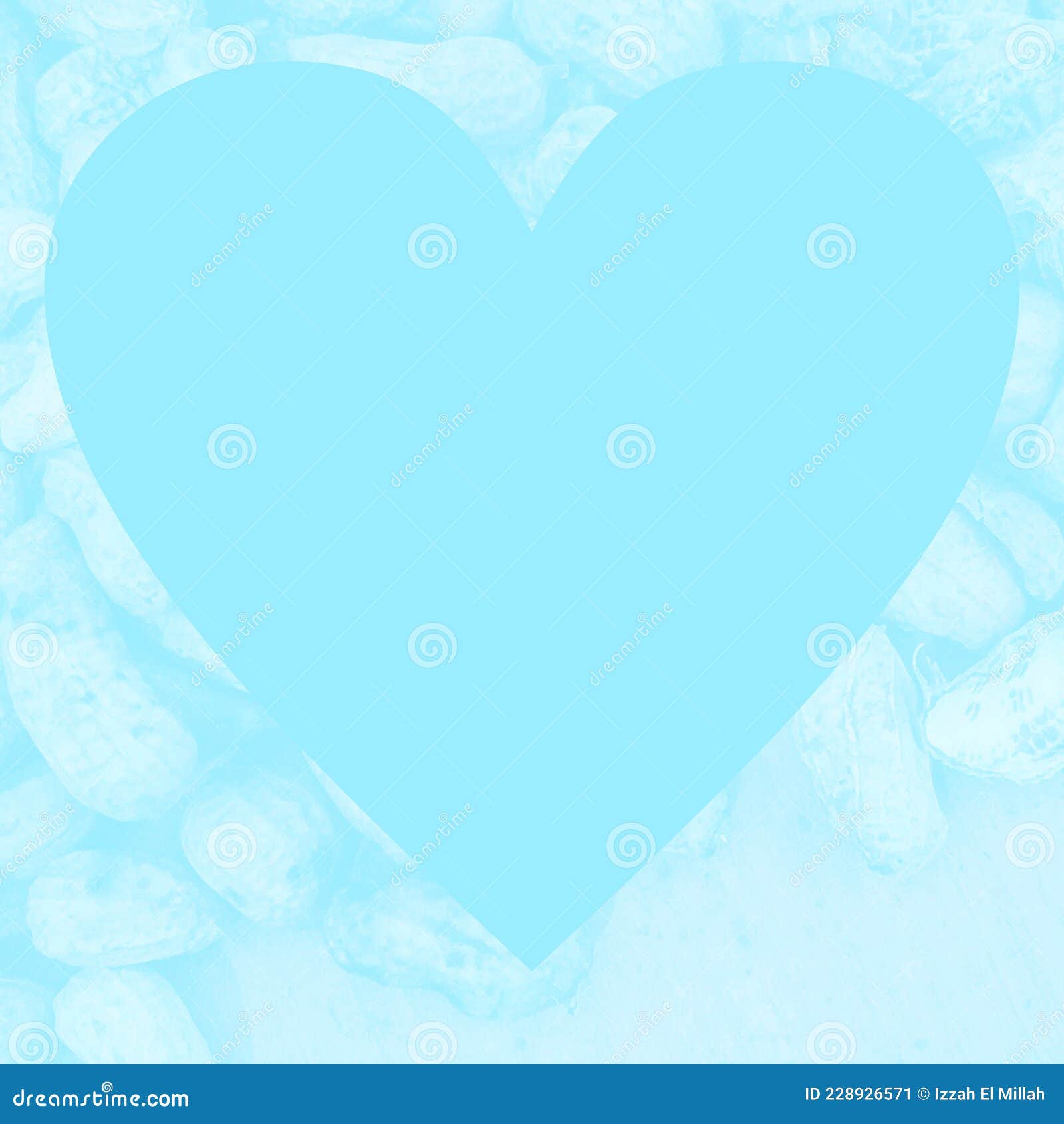 Abstrak Background Love or Heart in Blue Colour Stock Illustration