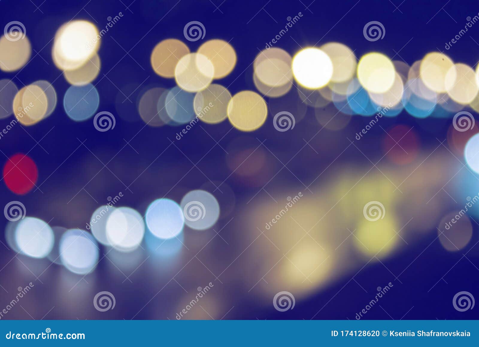 abstrakt background with bokeh, defocused lights in the city streets