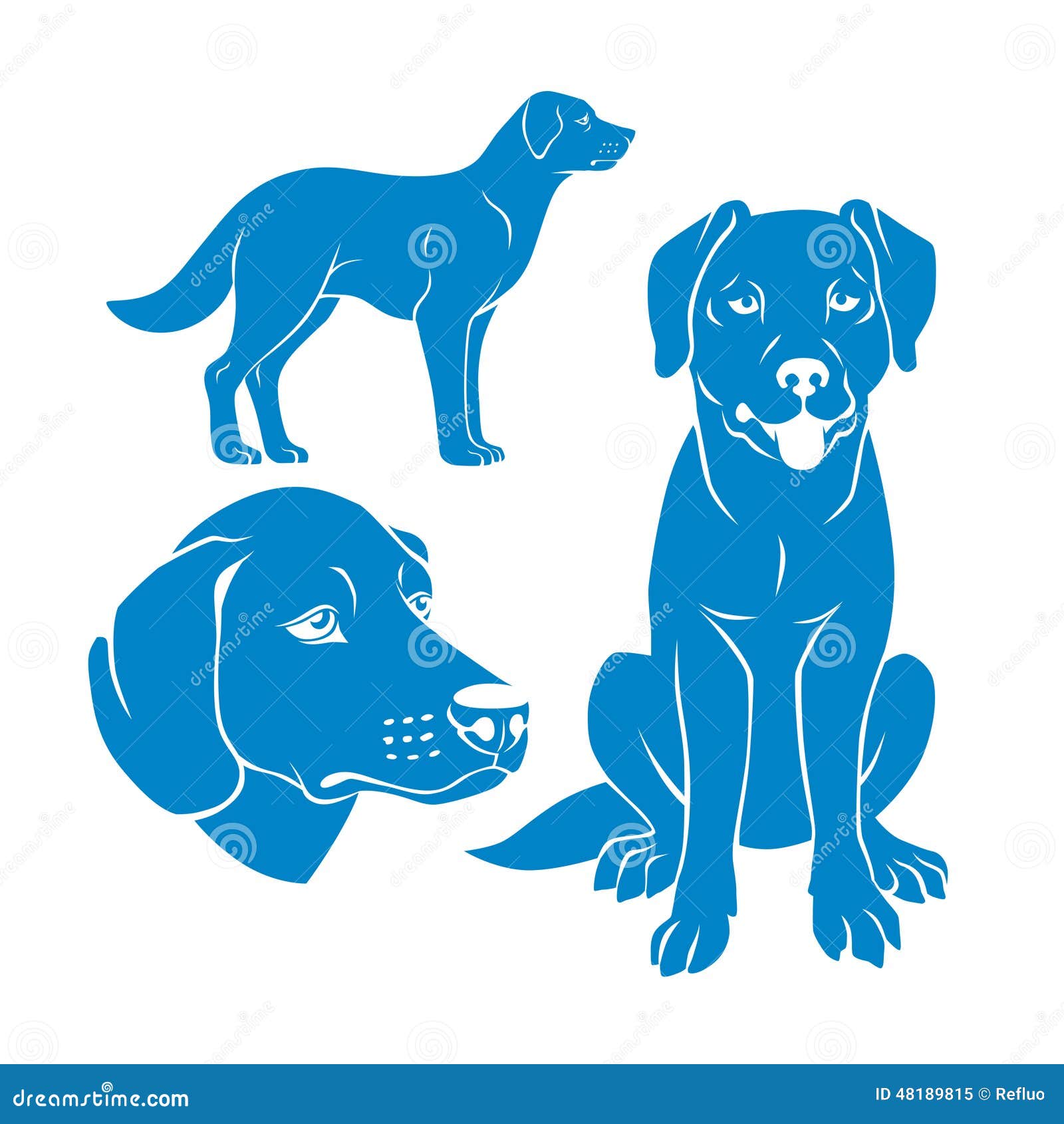 Abstrakte Hunde vektor abbildung. Illustration von sitzung -