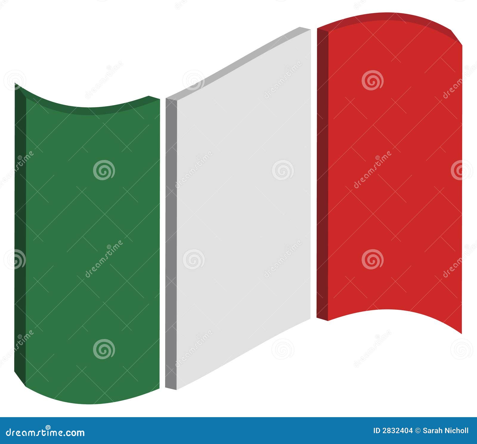 2 Hundehalstücher - Abstrakte Italien-Flagge Design