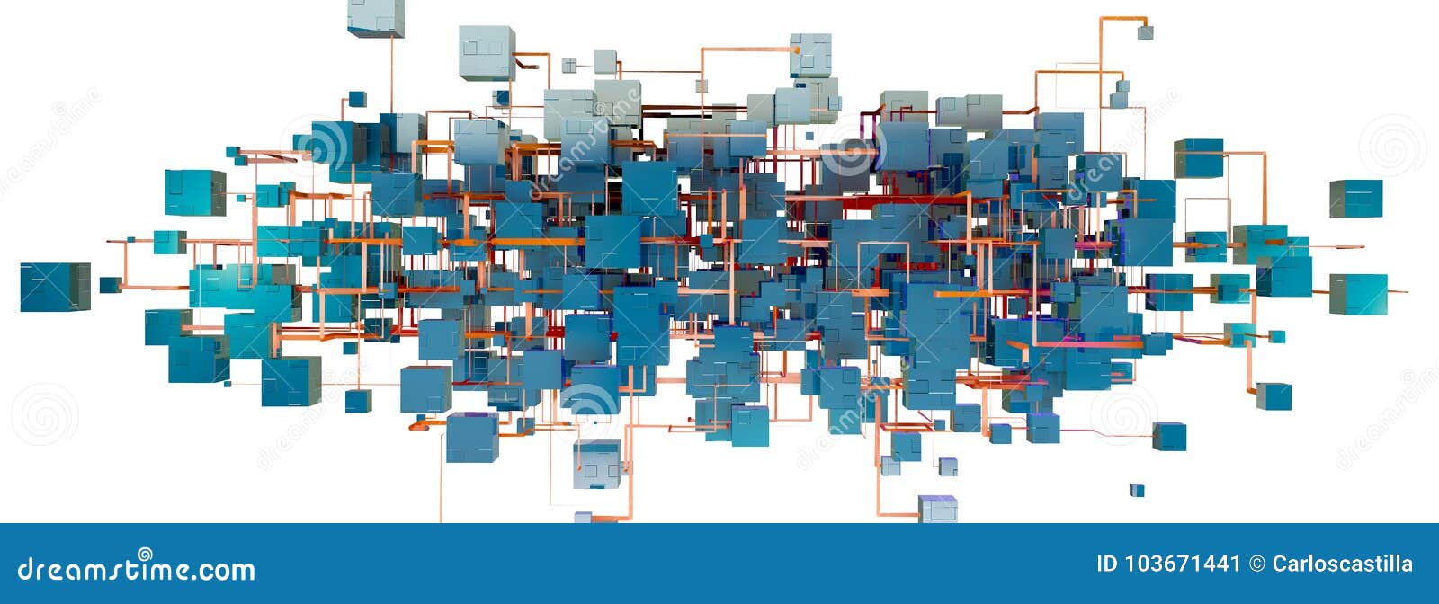 Abstrakte Struktur der Masche und des Netzes lokalisiert über weißem Hintergrund. Technologie und digitale Illustration des Konzeptes 3d Internet und modernes Design der Wissenschaft