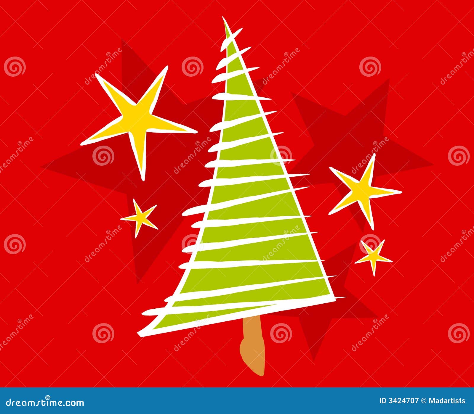 Abstrakte Weihnachtsbaum-Karte Stock Abbildung - Illustration von clips