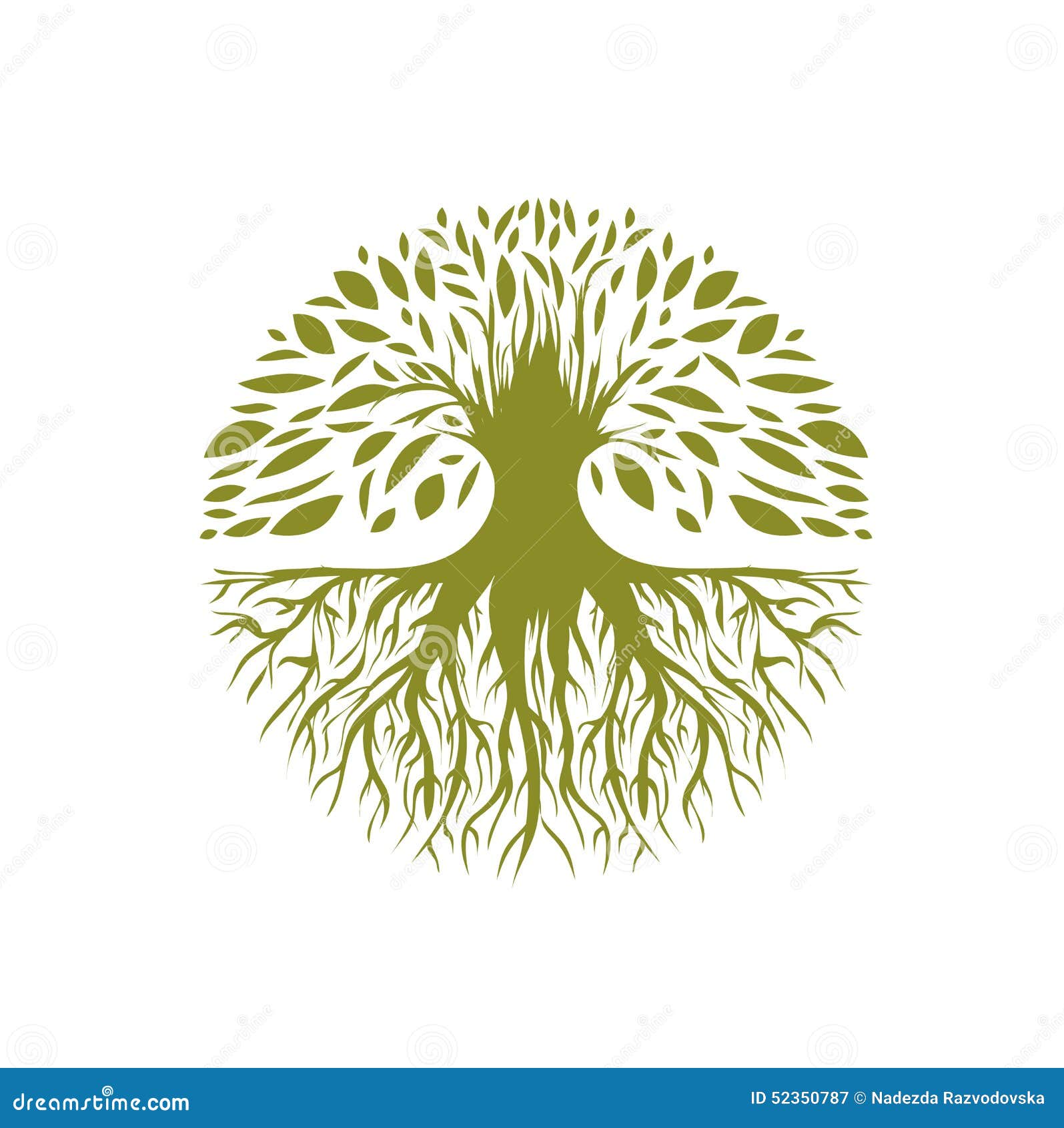 Abstraktes Rundes Baum Logo Vektor Abbildung Illustration Von Rundes Logo