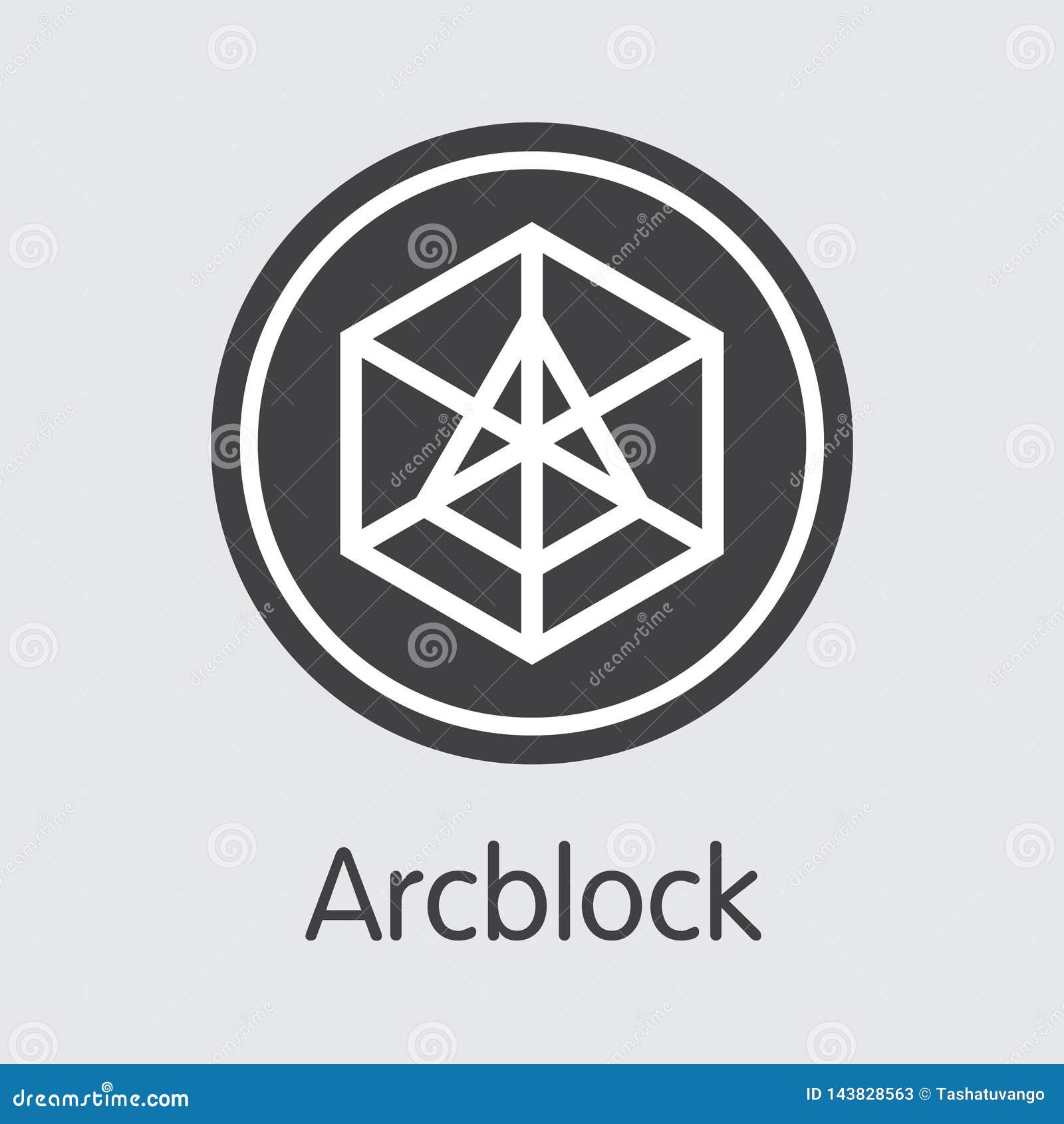 abt - arcblock. the icon of cryptocurrency or market emblem.