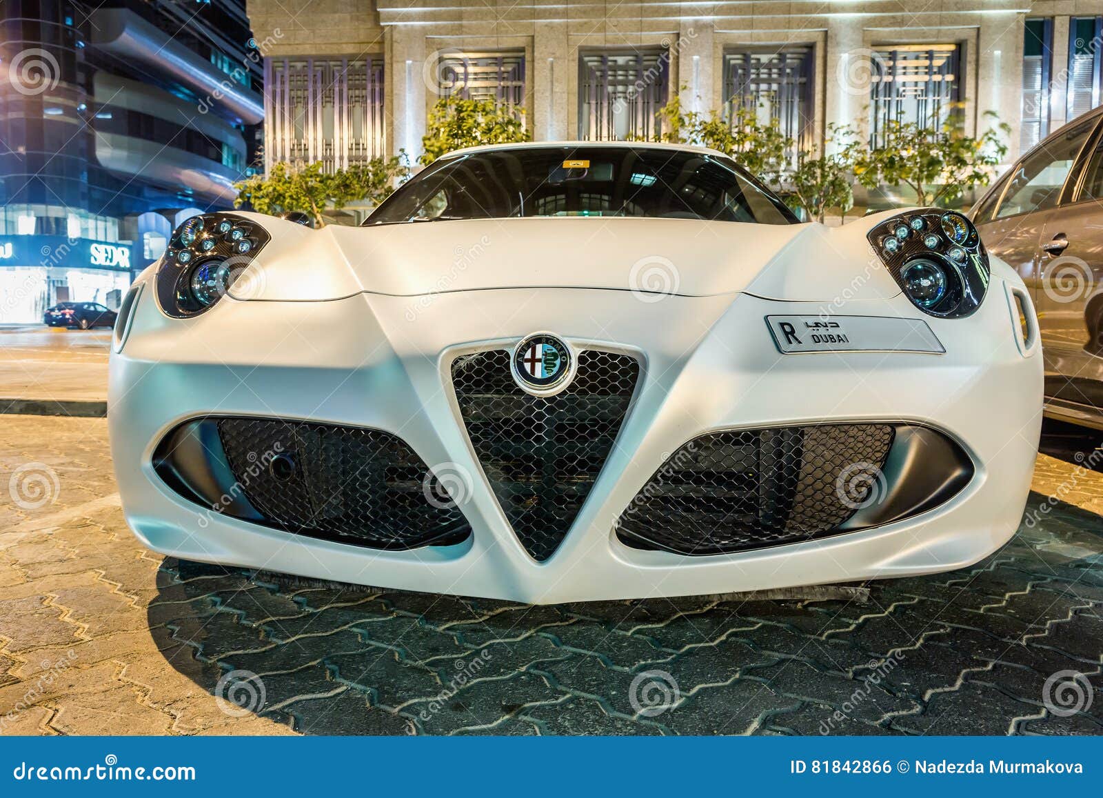 Abu Dhabi November 3 2016 Alfa Romeo 4c Coupe In Abu
