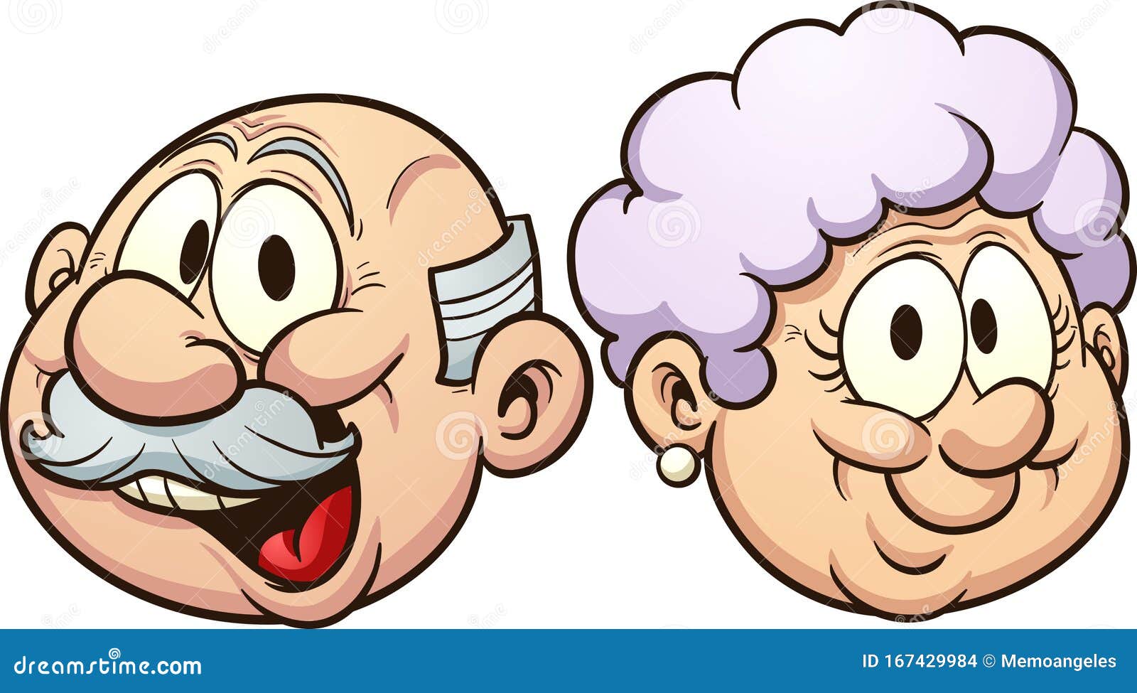 Abuelos, Abuela Y Abuelo Con Sonrisas Ilustración del Vector - Ilustración  de historieta, abuelos: 167429984