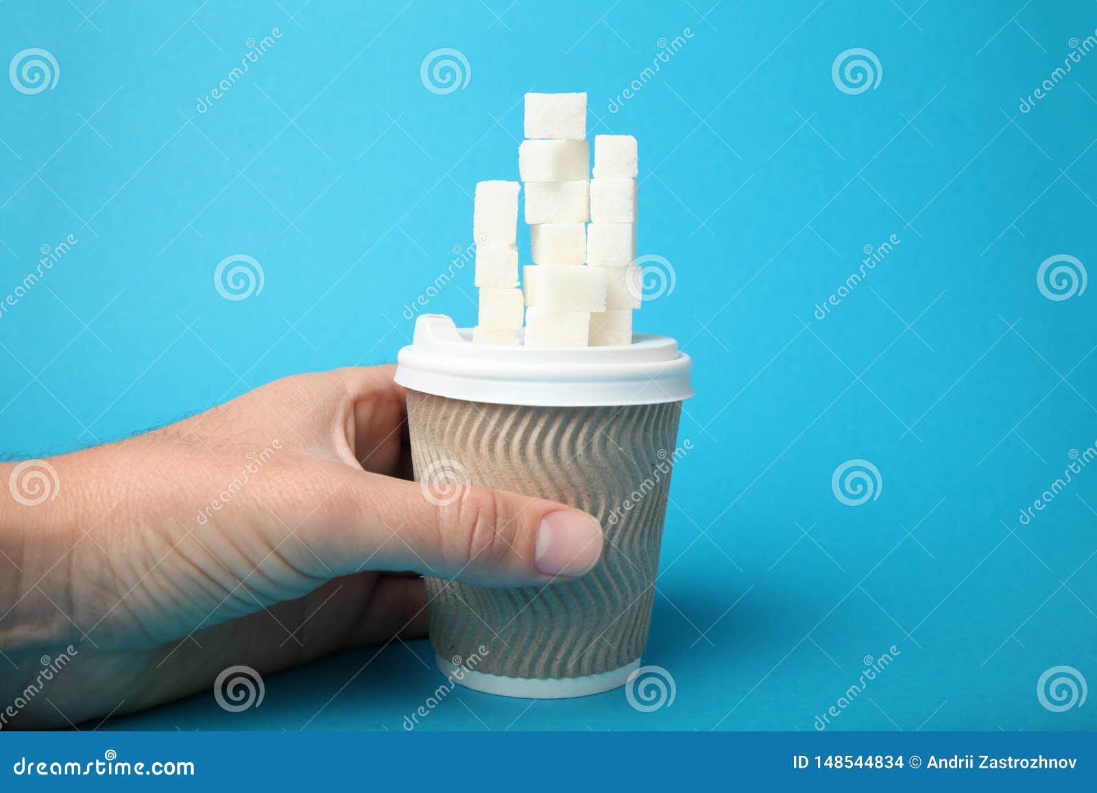 Abuse Sugar in Coffee and Tea. Diabetes Stock Photo Image of abuse