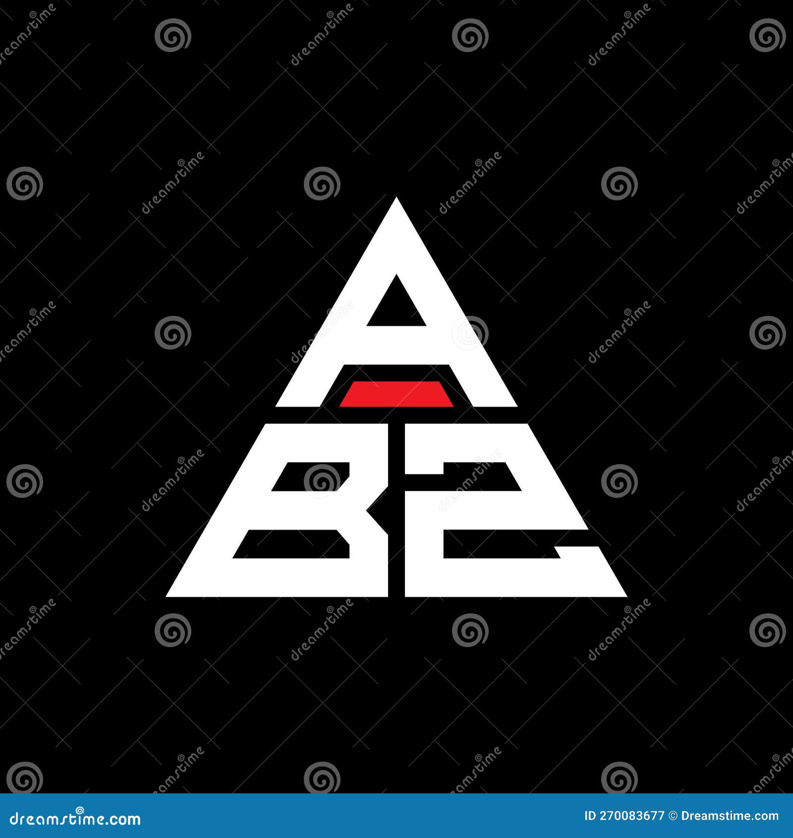 abz triangle letter logo  with triangle . abz triangle logo  monogram. abz triangle  logo template with red