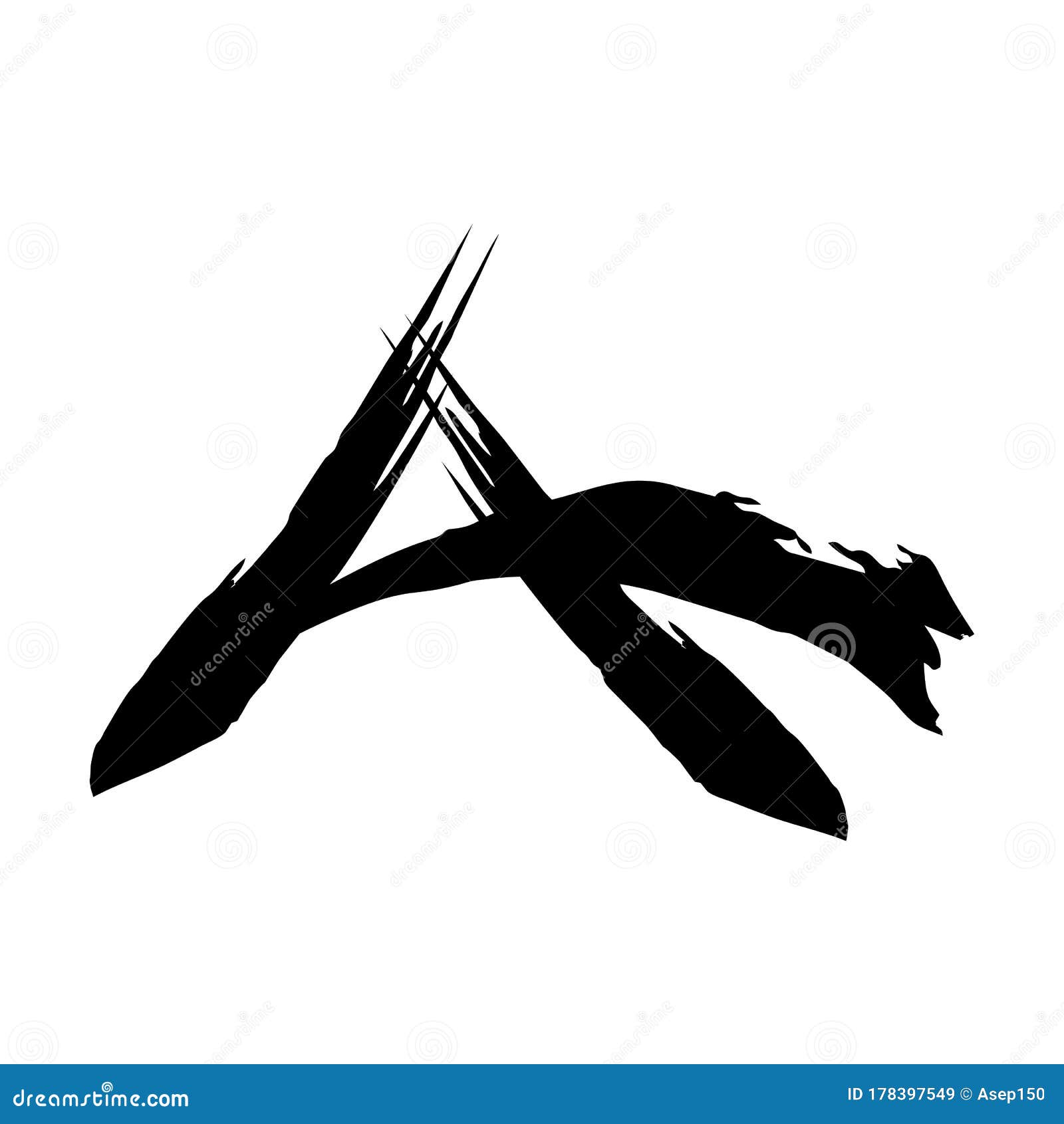 A, AC Initials Calligraphy with Japan Style Ink Art Logo Stock Vector ...