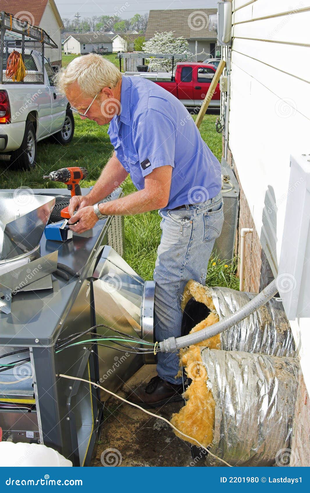 AC Installation stock photo. Image of vent, construction - 2201980