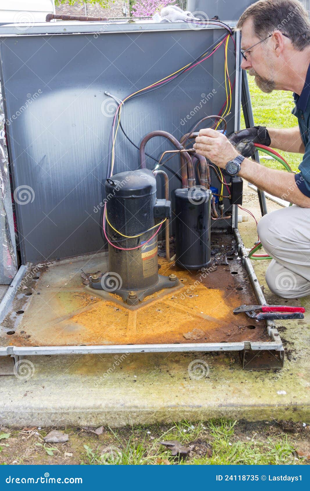 AC Repair stock image. Image of brazing, repair, frean - 24118735