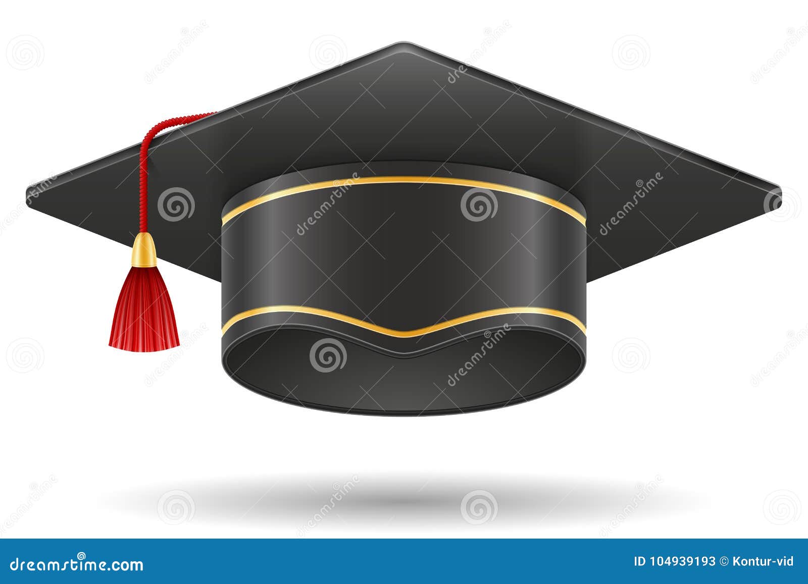 Academic Graduation Mortarboard Square Cap Vector Illustration Stock ...