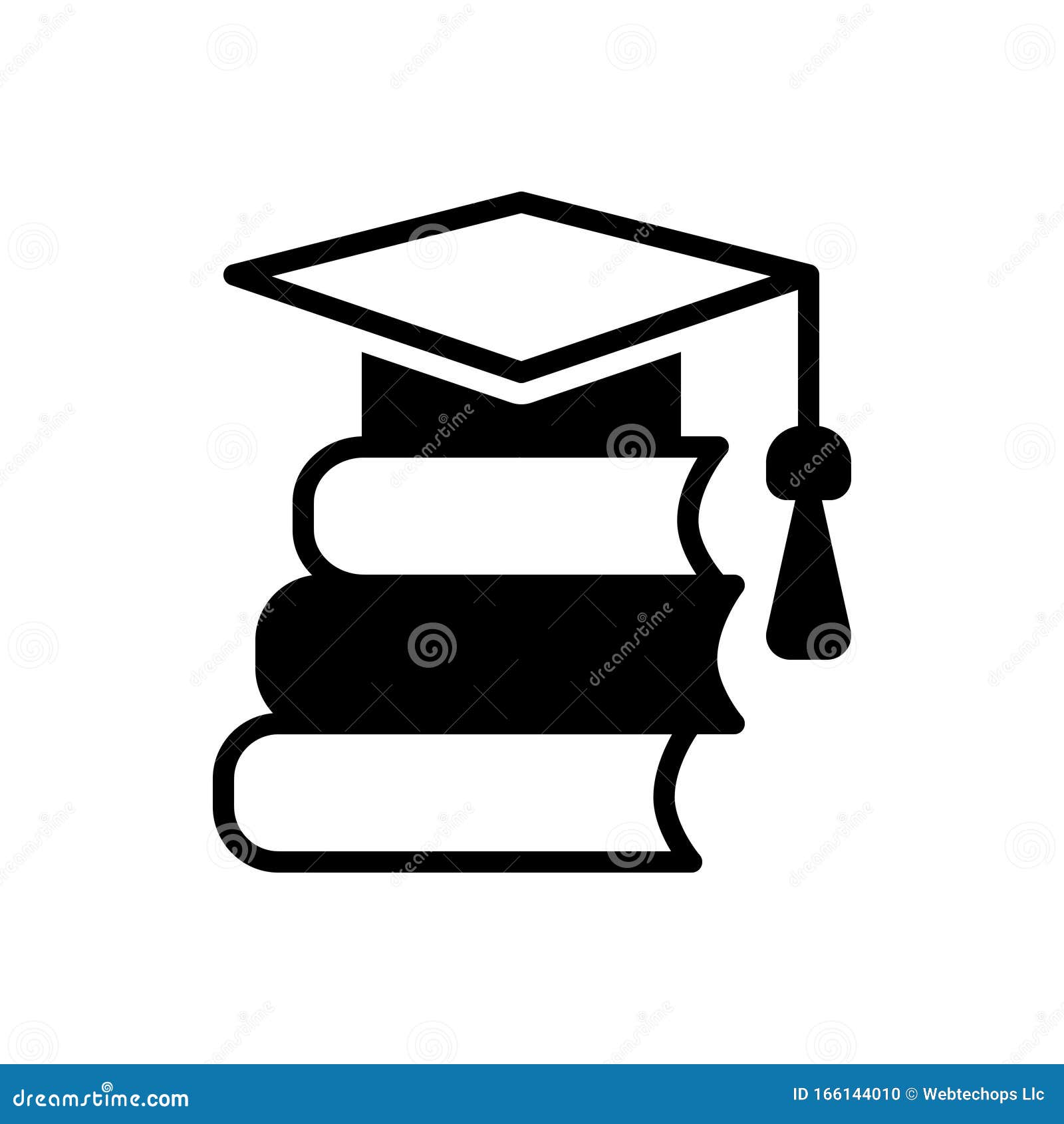 black solid icon for academic, education and instructional