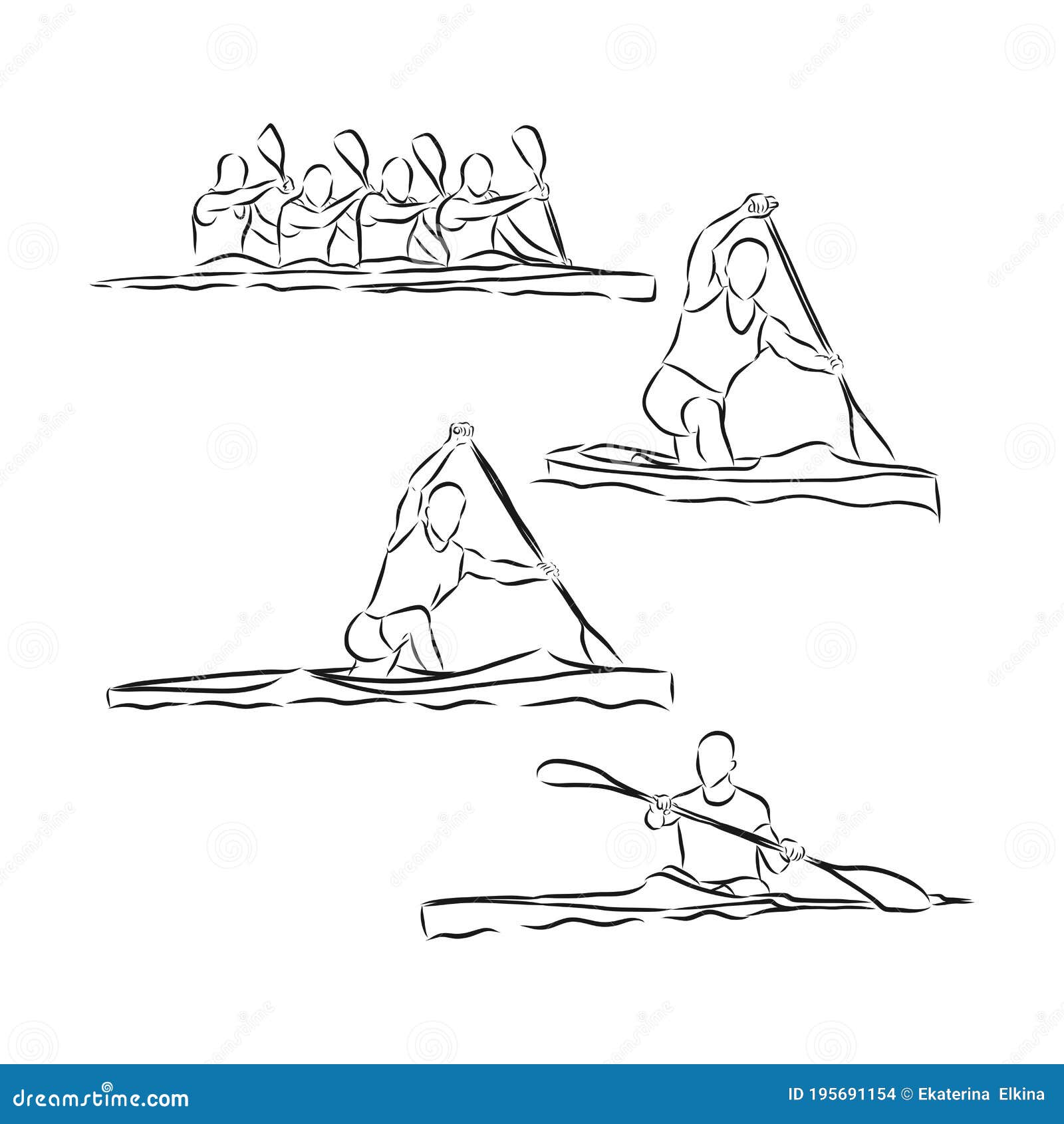 Academic Rowing Contour Vector Illustration, Academic Rowing Vector ...