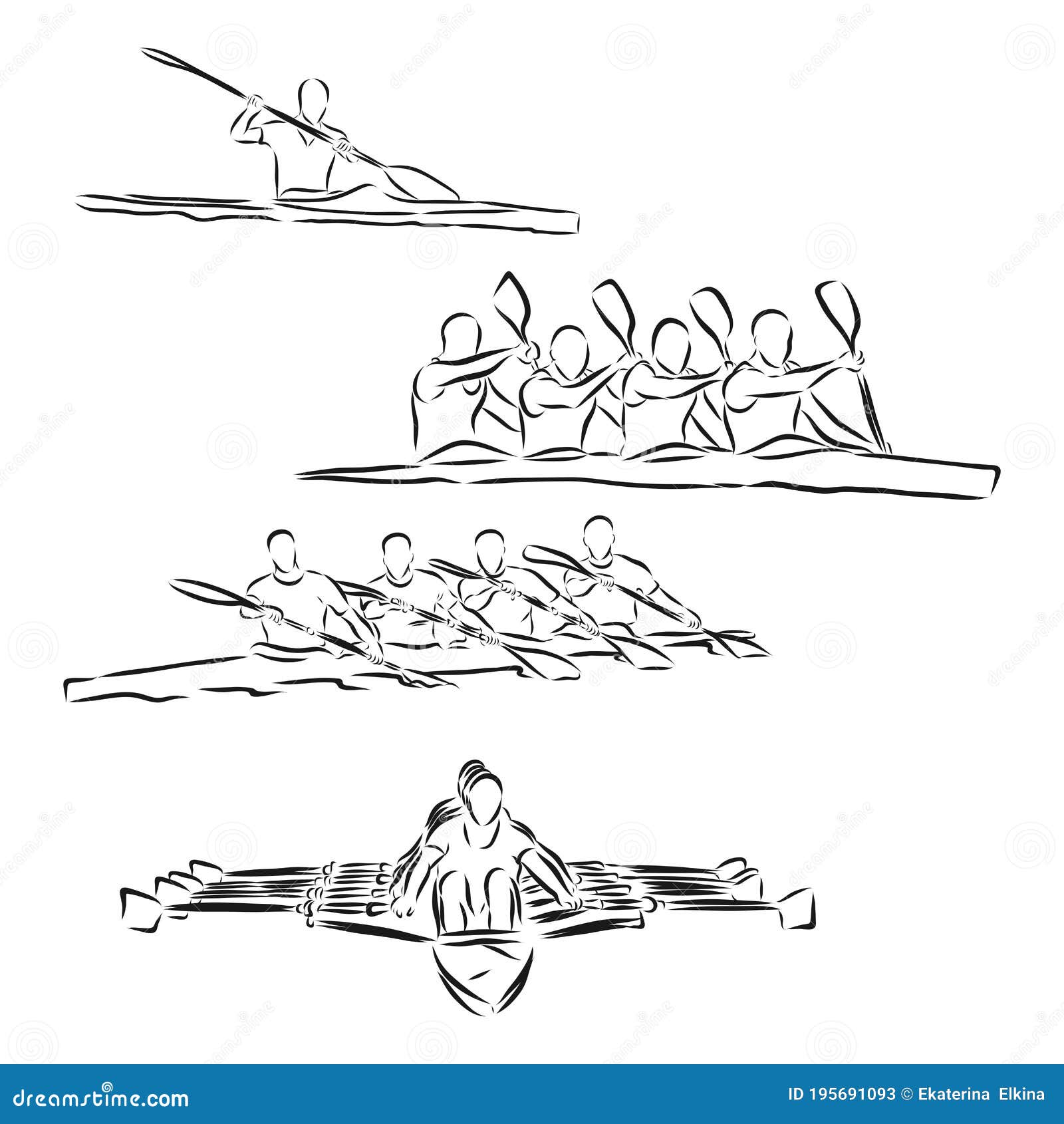 Academic Rowing Contour Vector Illustration, Academic Rowing Vector ...