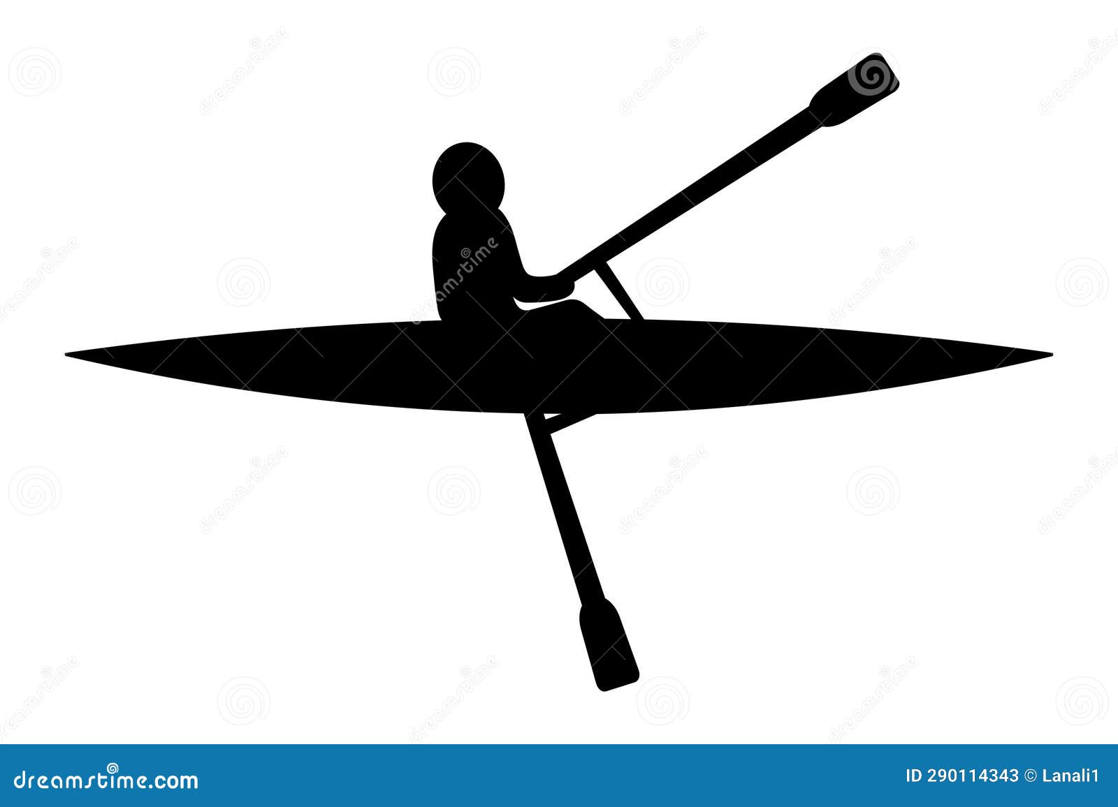 Academic Rowing. Silhouette. the Athlete Swims Backwards. a Man on a ...