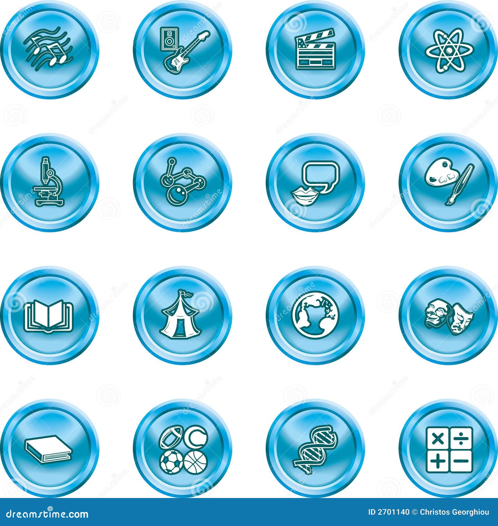 academic study subject icons