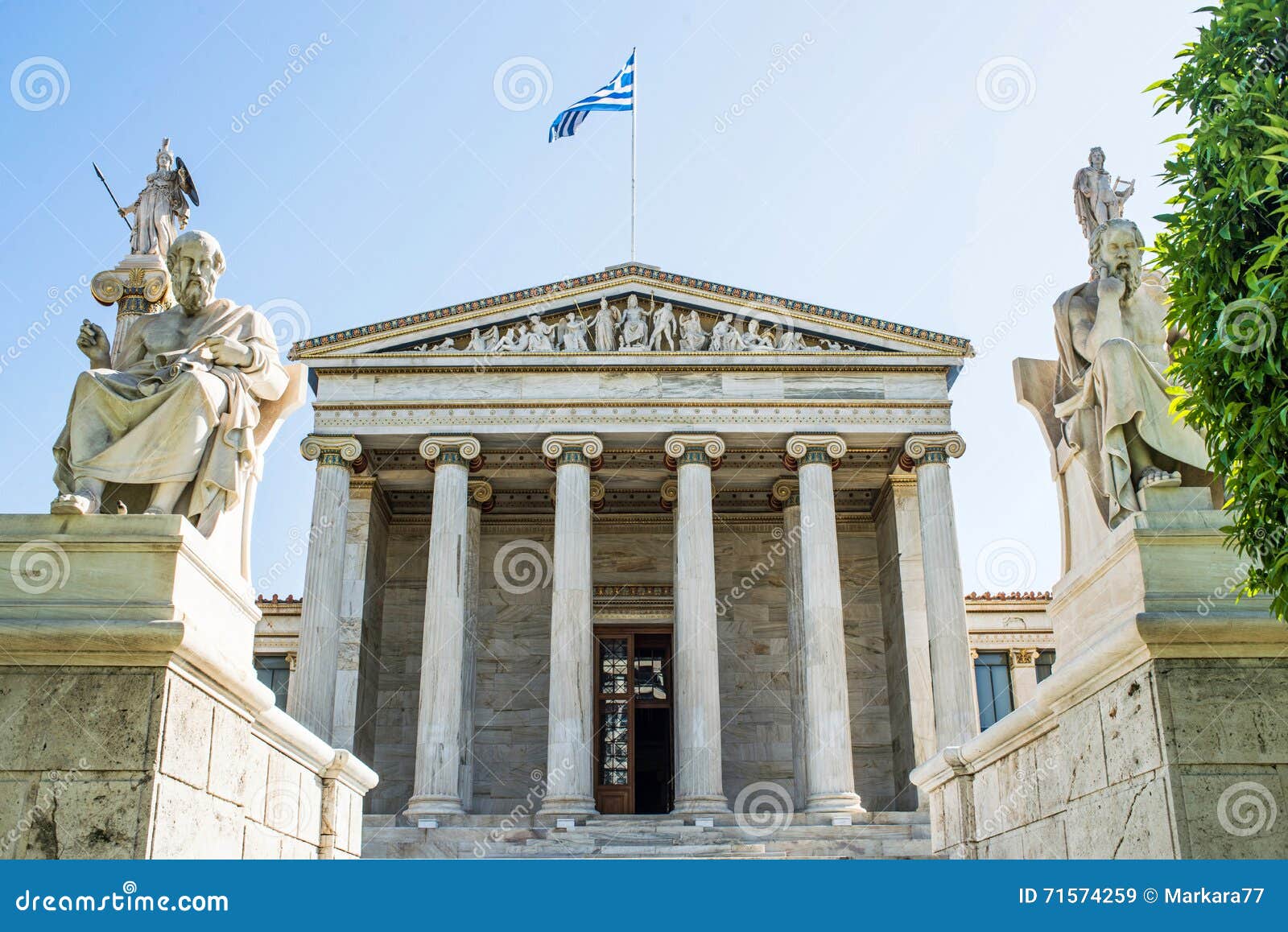 Academy of Athens stock image. Image of plato, athena 71574259