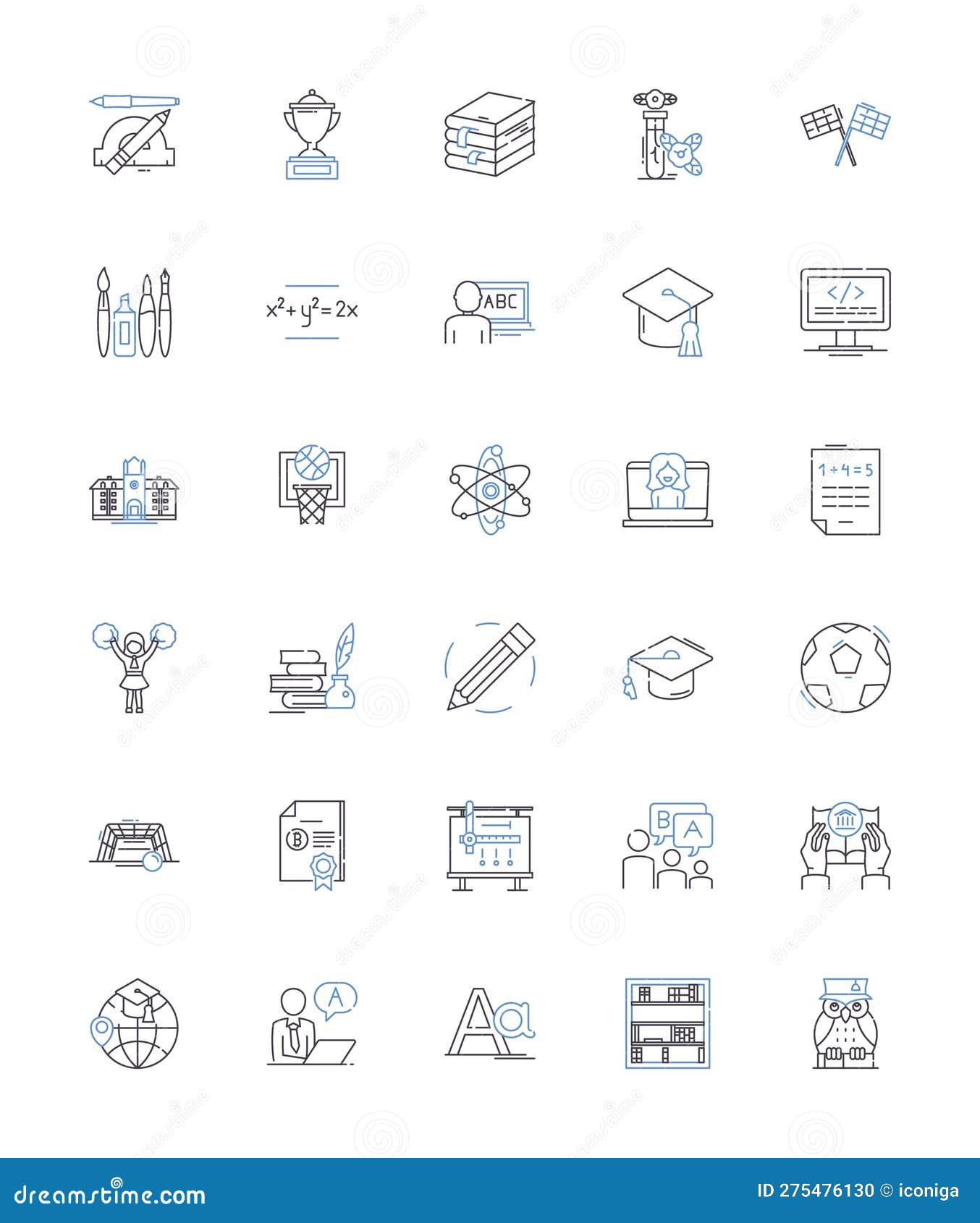 Academy Line Icons Collection. Learning, Education, Institution 