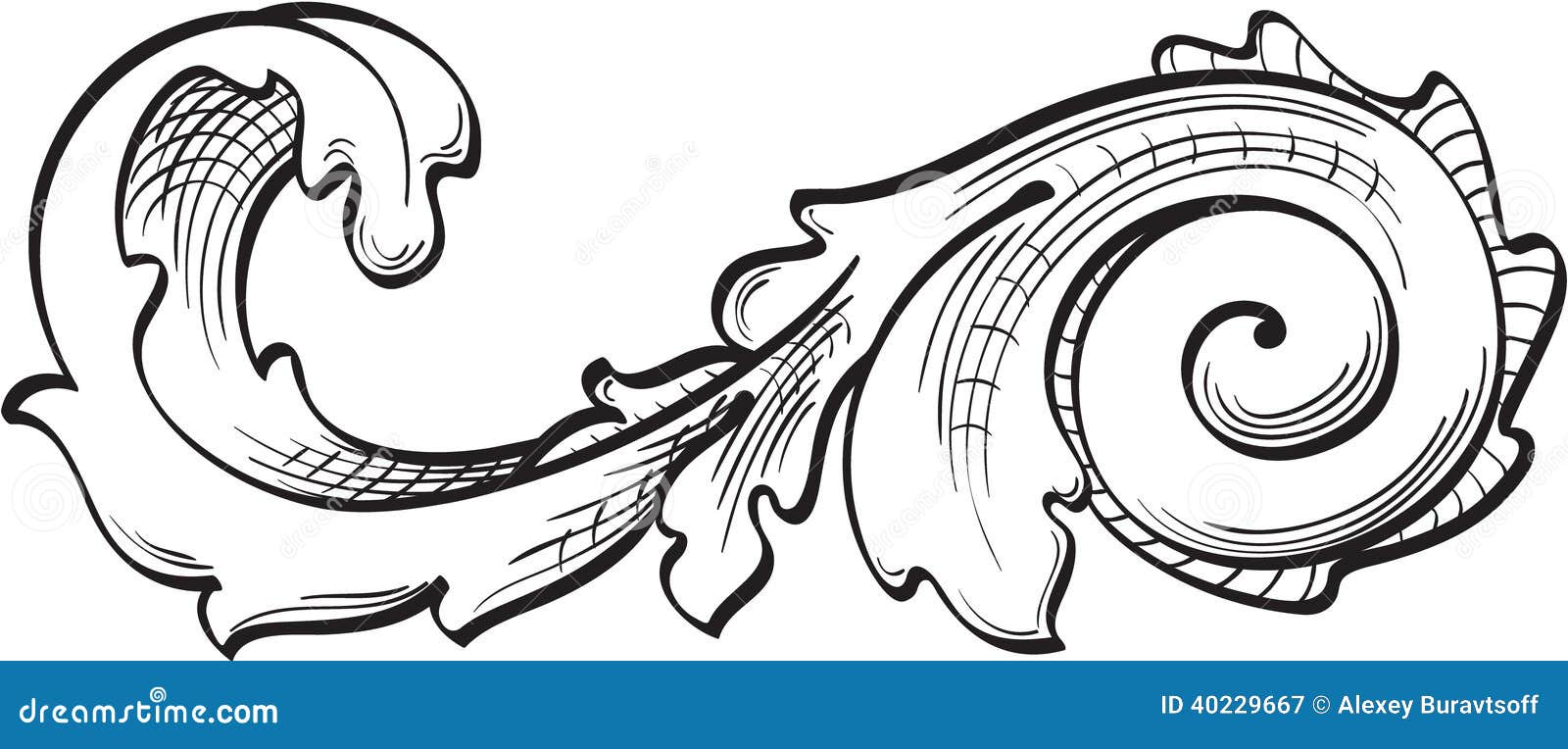 Acanthuse leaf stock illustration. Illustration of antique - 40229667