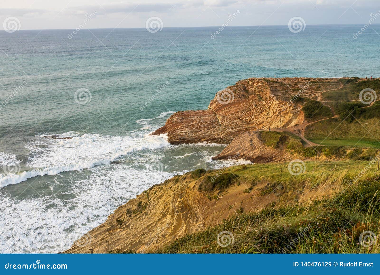 the acantilado flysch in zumaia - basque country, spain