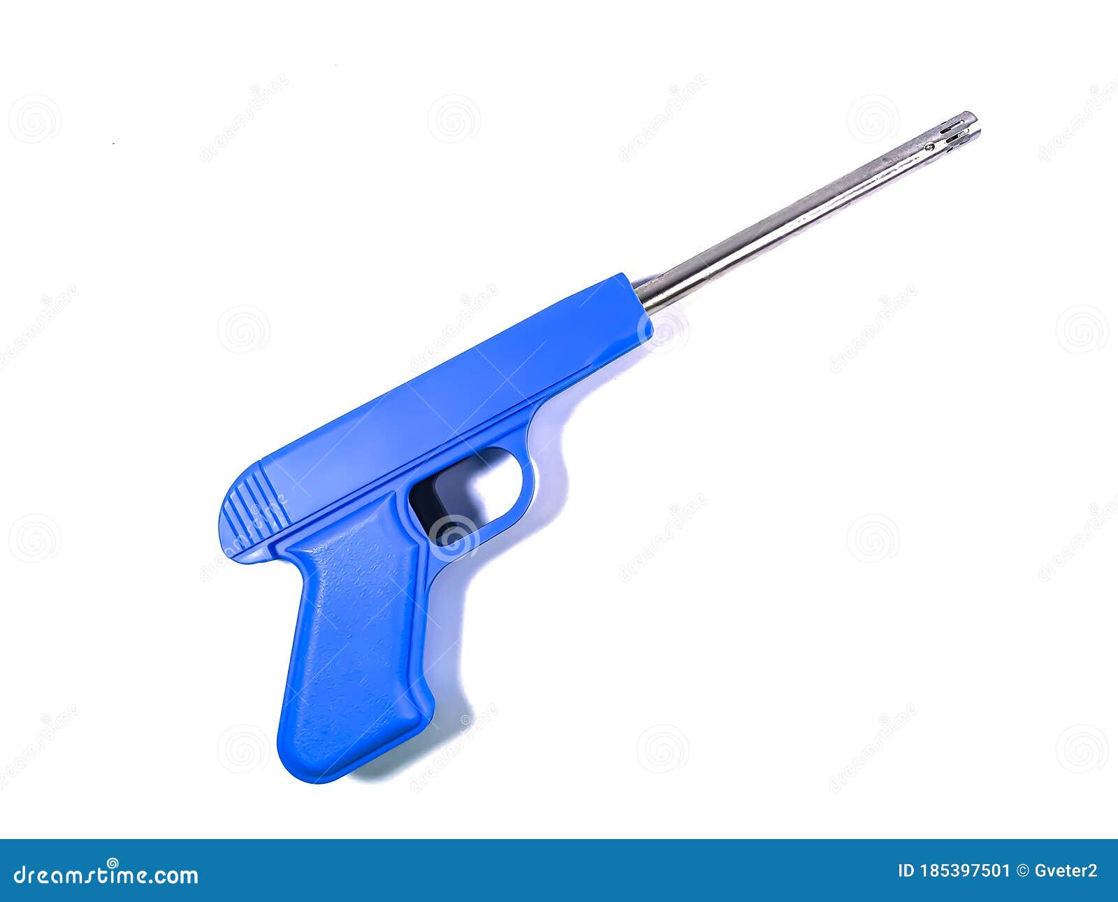 Accendino a Scintilla Elettrica a Forma Di Pistola Con Corpo Blu Immagine  Stock - Immagine di fiamma, guastare: 185397501