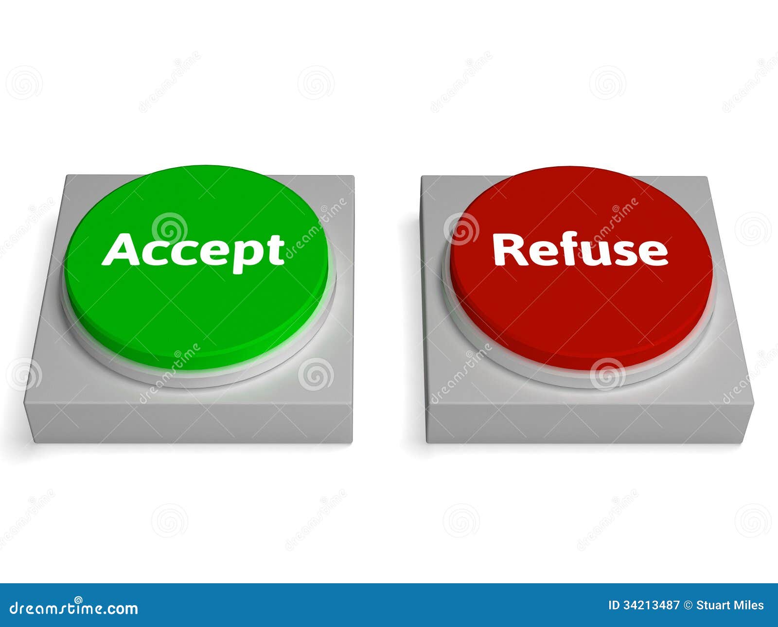 Accept Refuse Buttons Shows Approved Or Rejected Stock Photo Accept Refuse Buttons Shows Approved Or Rejected Stock Photo