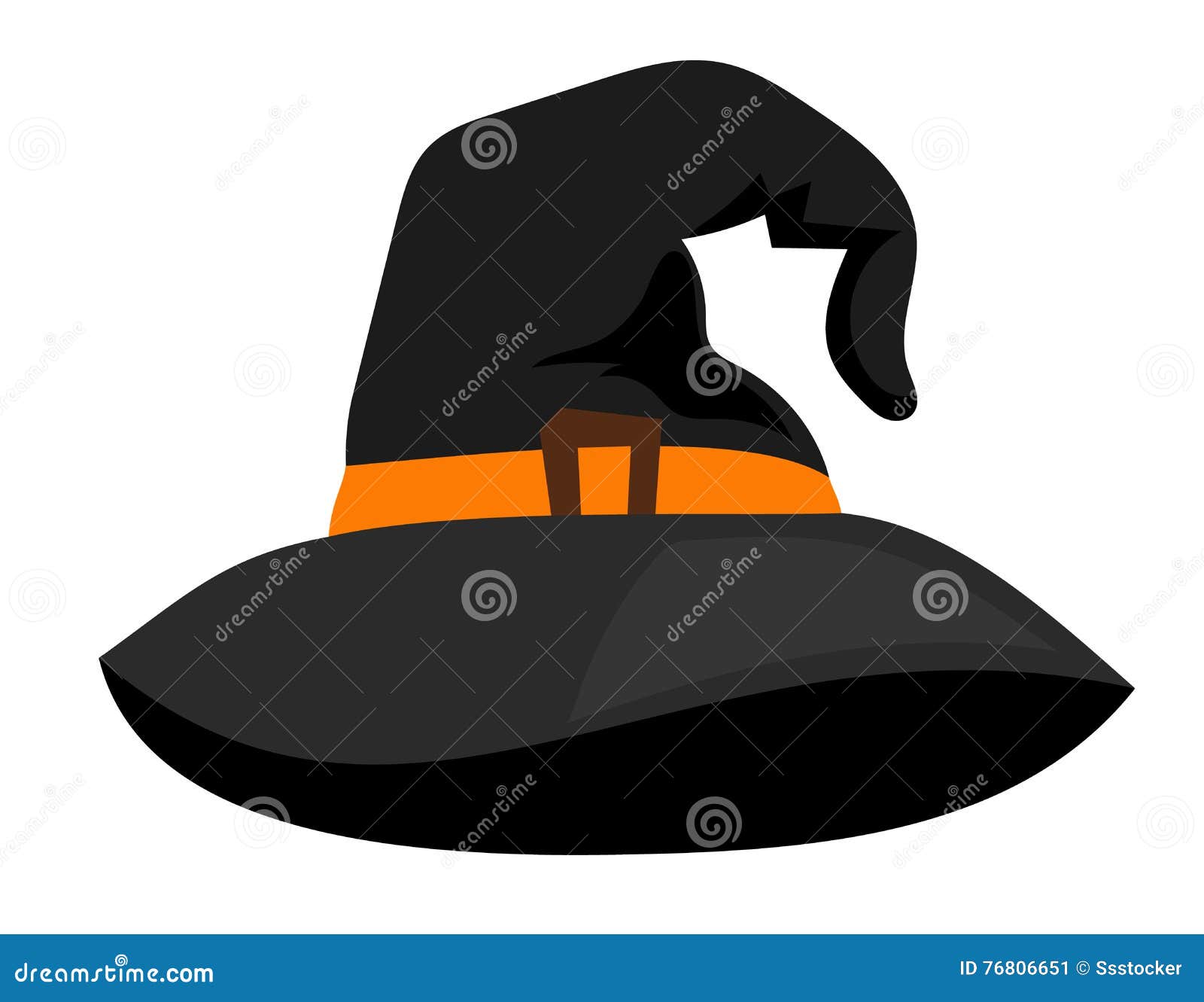 Оранжевая ведьминская шляпа рисунок