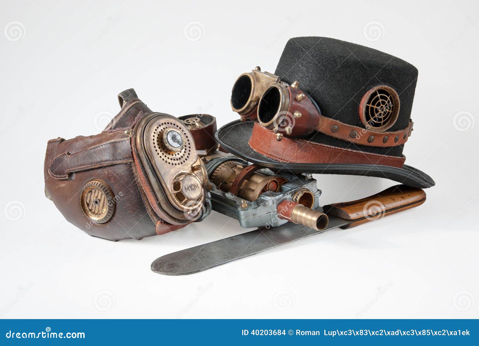 https://thumbs.dreamstime.com/z/accesorios-de-steampunk-sombrero-gafas-arma-m%C3%A1scara-y-cuchillo-40203684.jpg