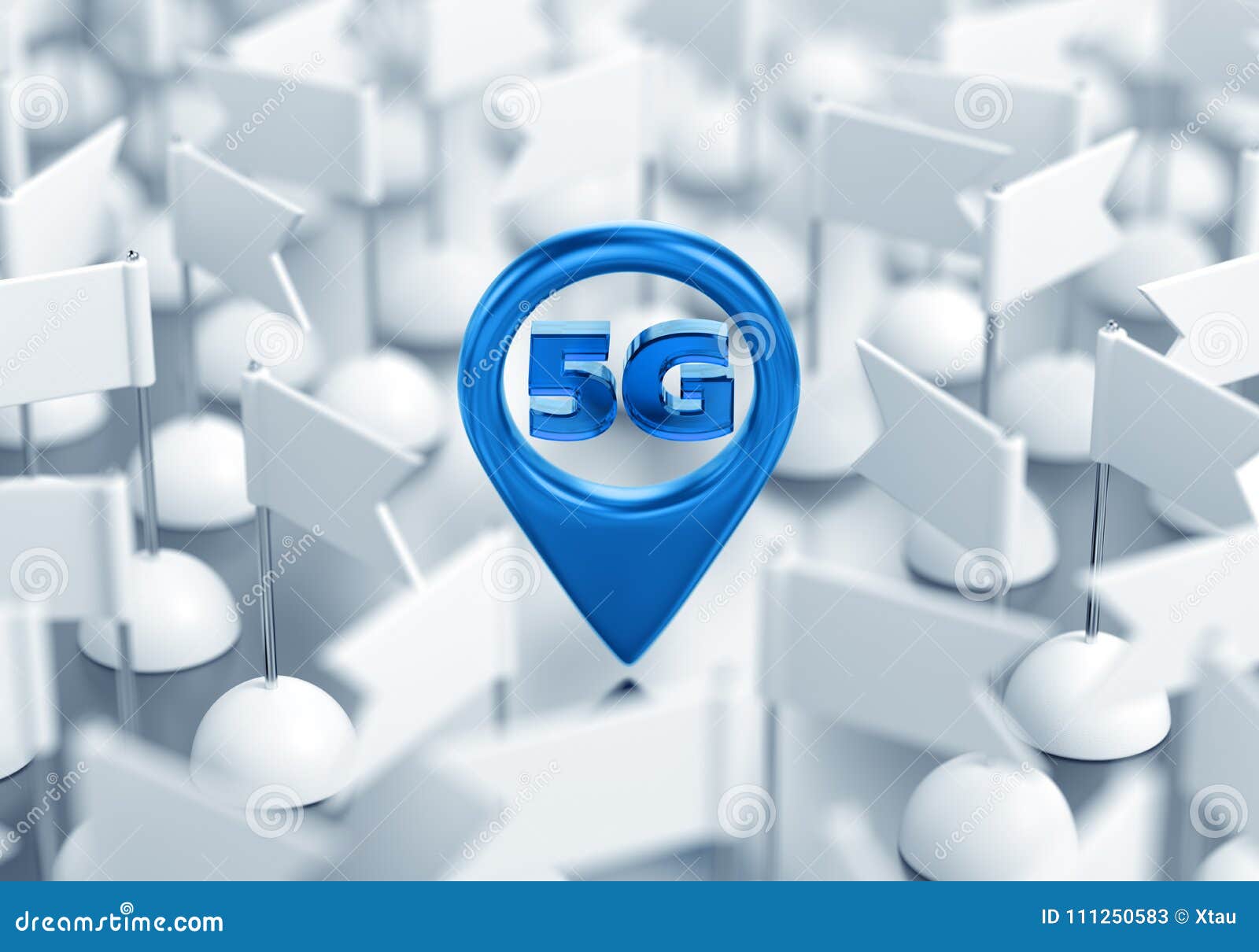 Access Point Location of 5G Wireless Network Stock Illustration