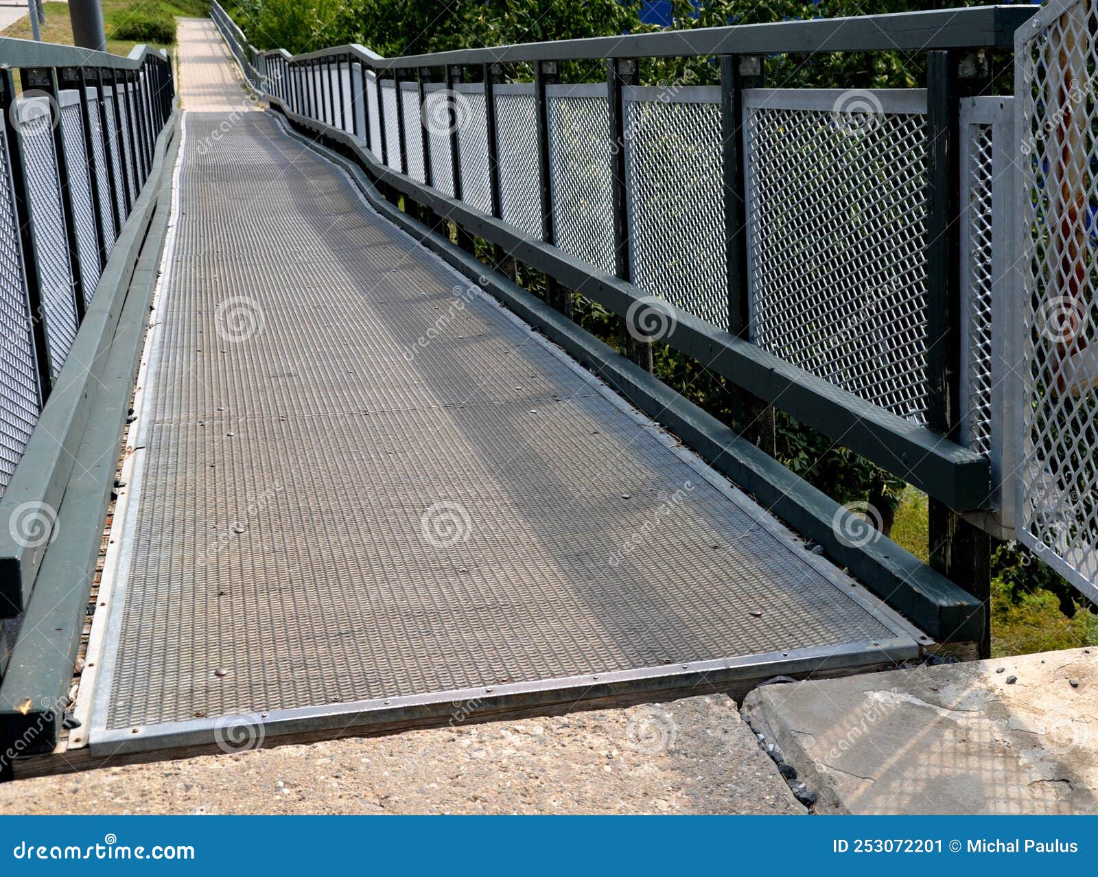 Access Ramp for Disabled and Wheelchair Users. the Elevation is Spread