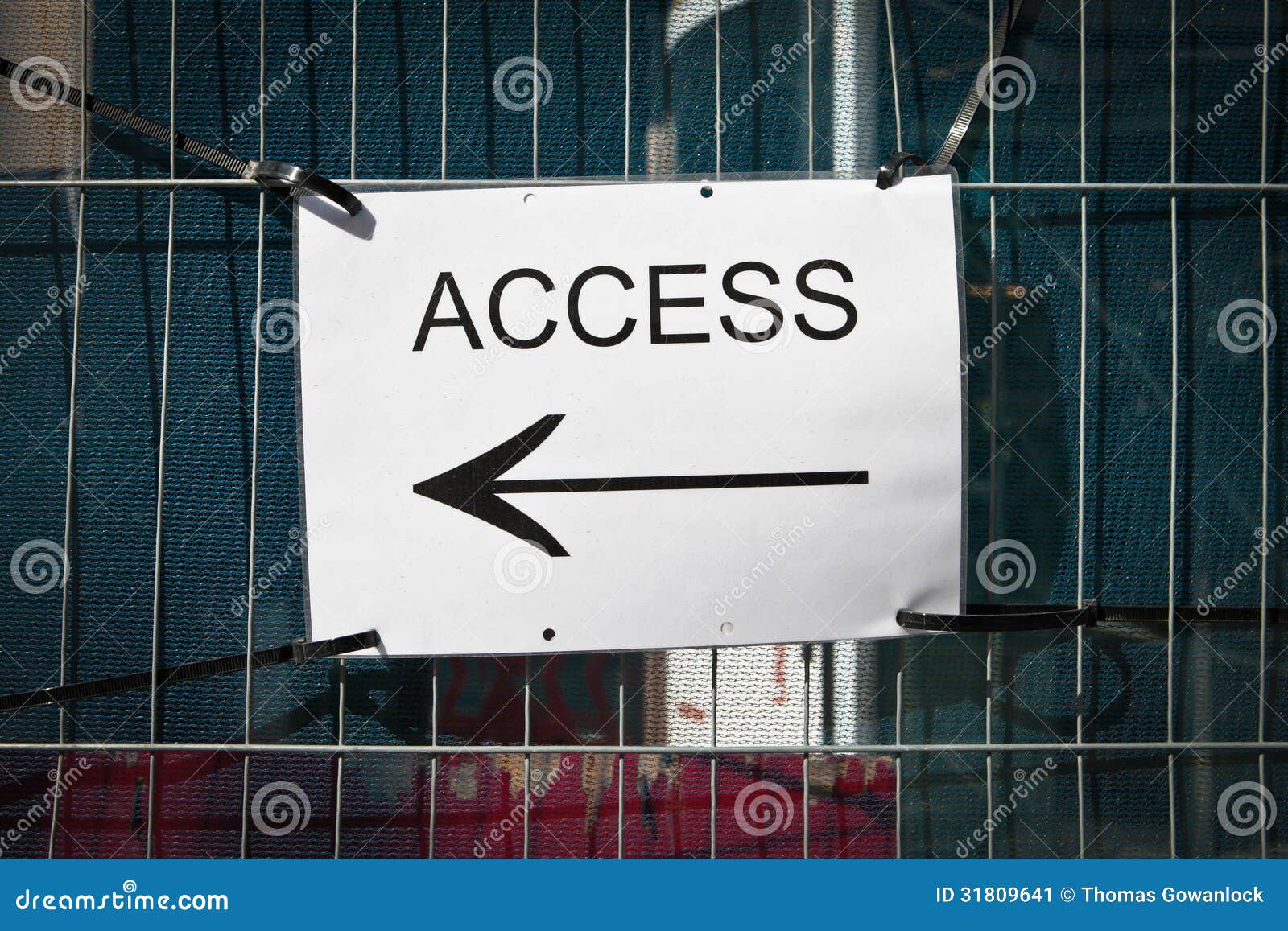 Access sign stock image. Image of industry, fence, warning 31809641
