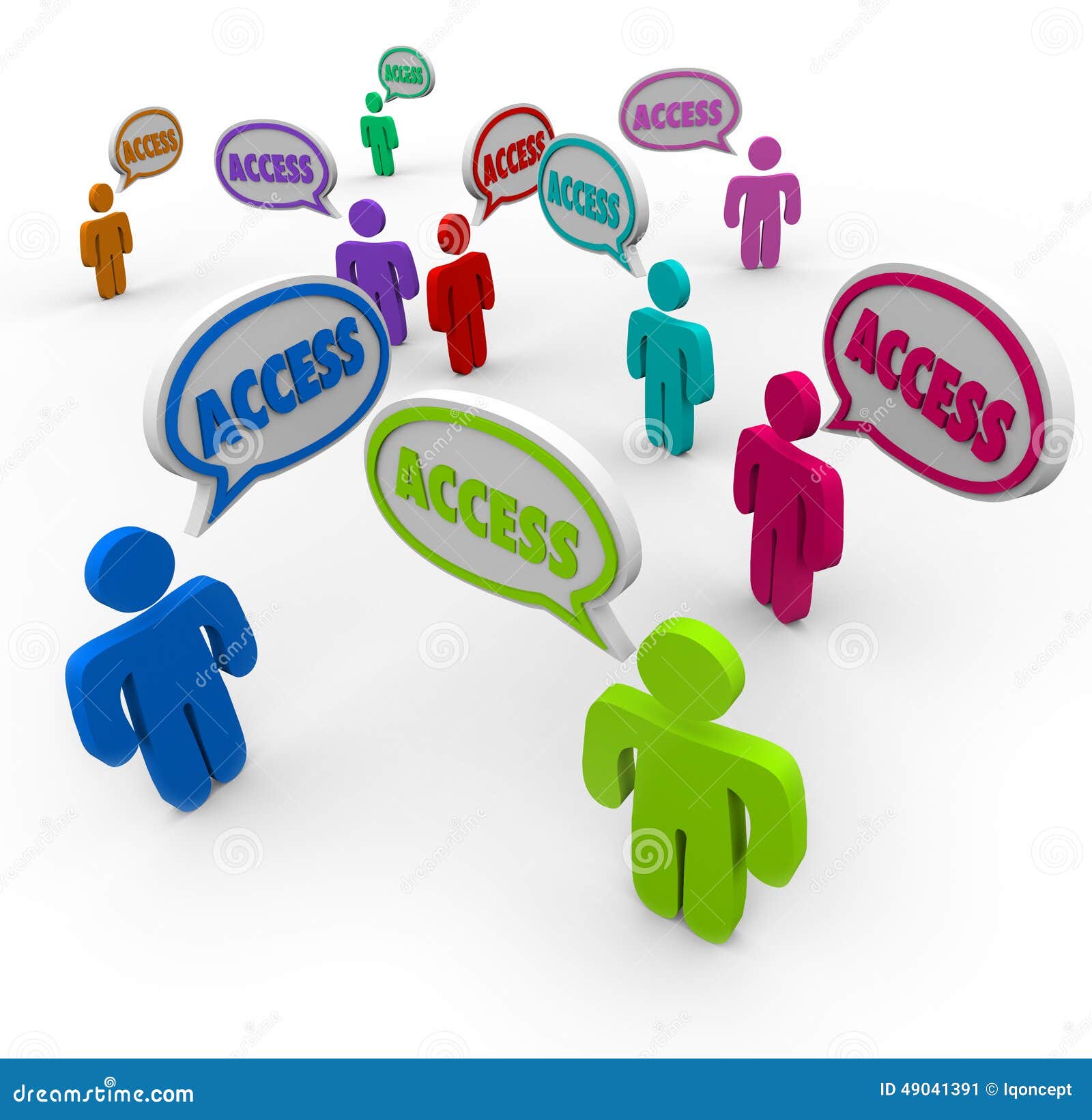 access word speech bubbles people convenient available service