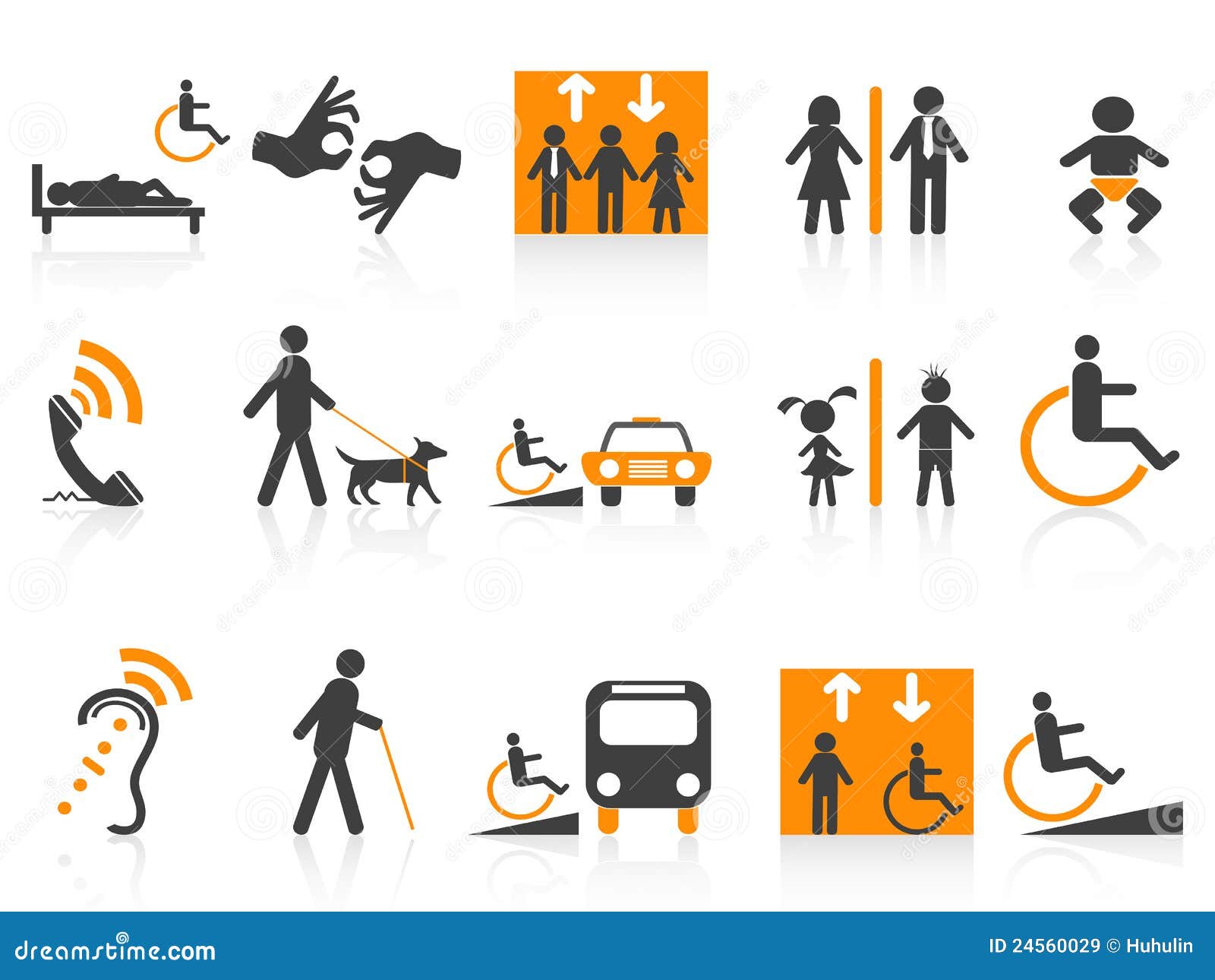 accessibility icons set