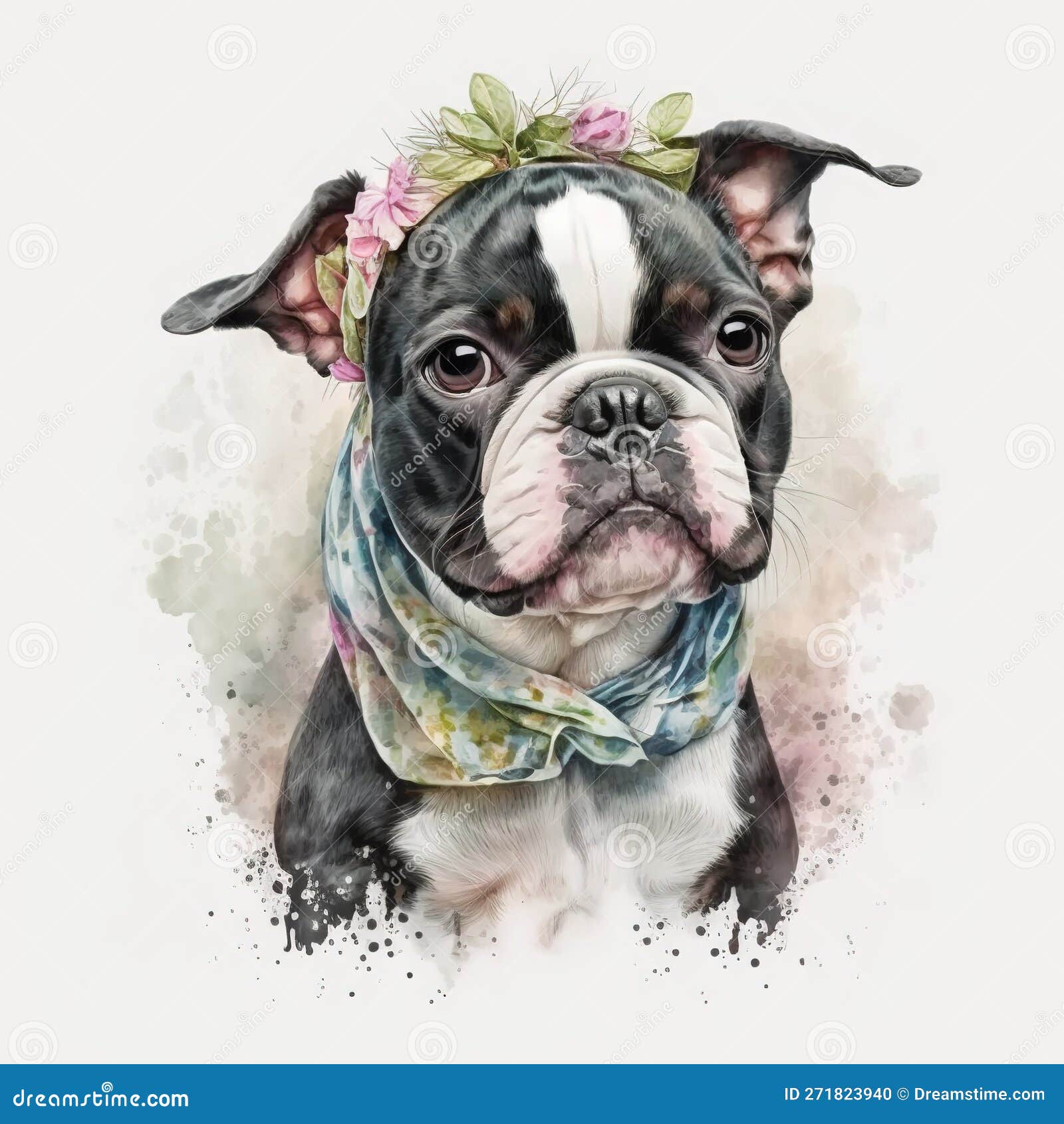 Accessoire Votre Chiot : Bandeau De Fer Boston Terrier Et Bandanas Qui  Voleront Votre Coeur Généré Illustration Stock - Illustration du chiot,  boston: 271823940