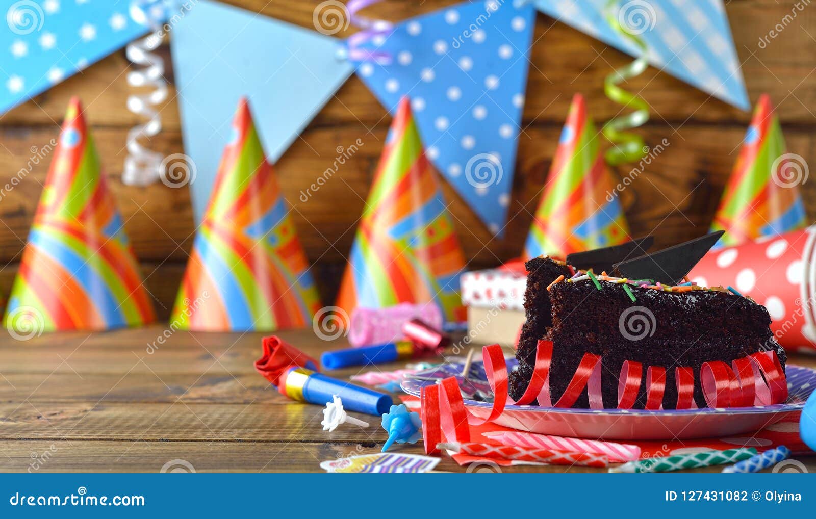 Accessories for Birthday Parties Stock Photo Image of gift, edible