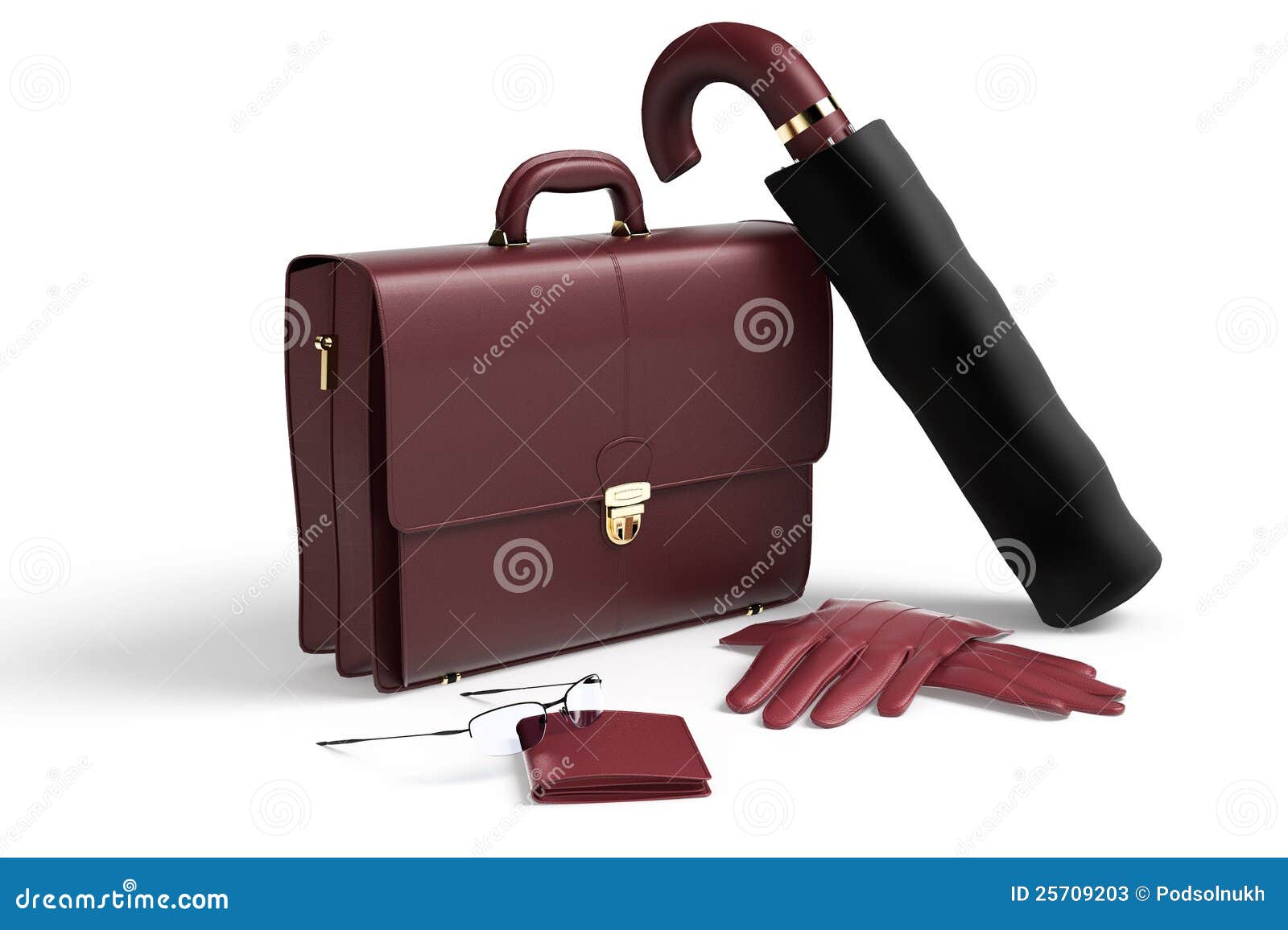 Accessories for Businessman Stock Illustration Illustration of