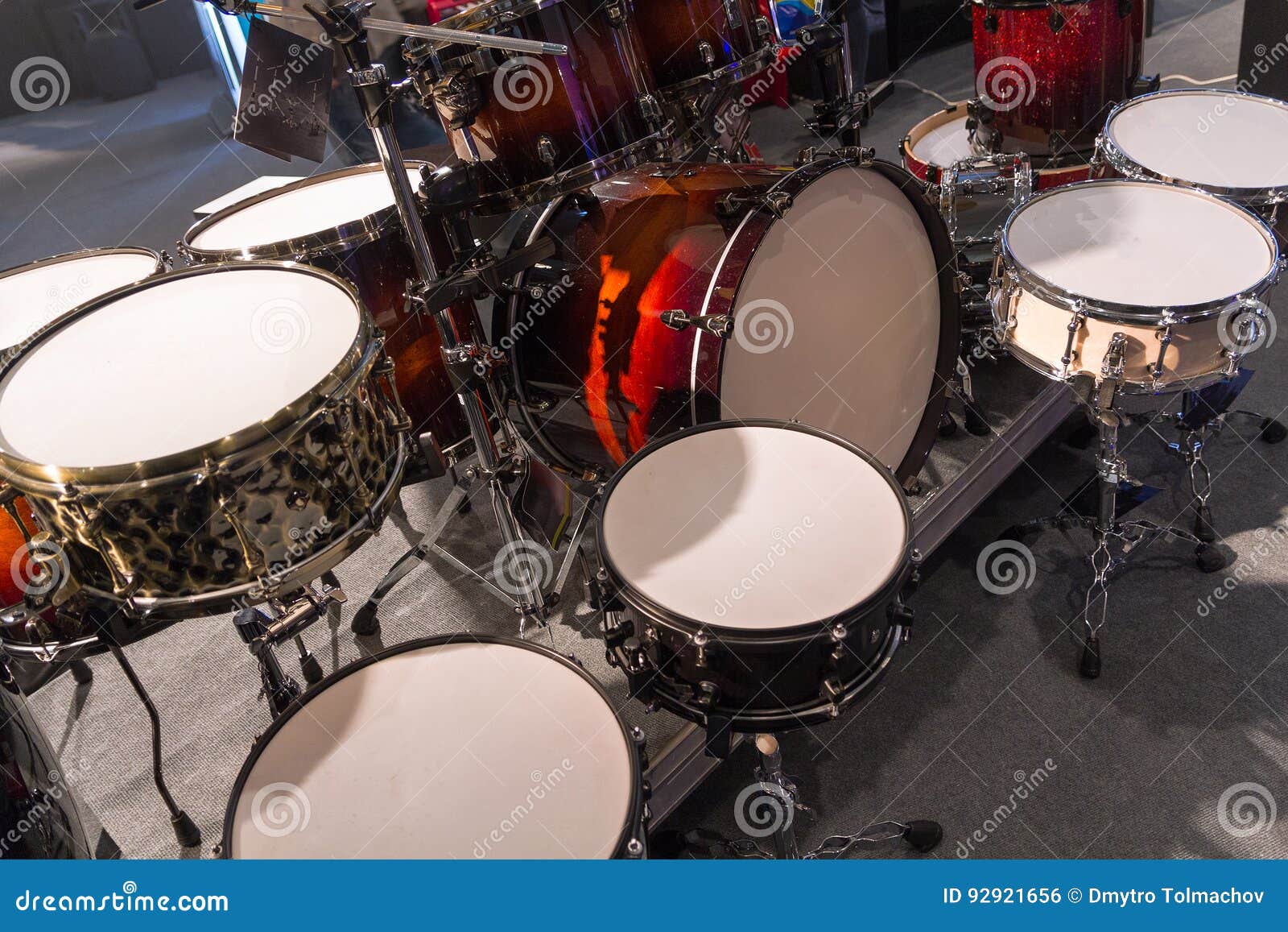 Accessories for Drums in the Music Store Stock Photo Image of