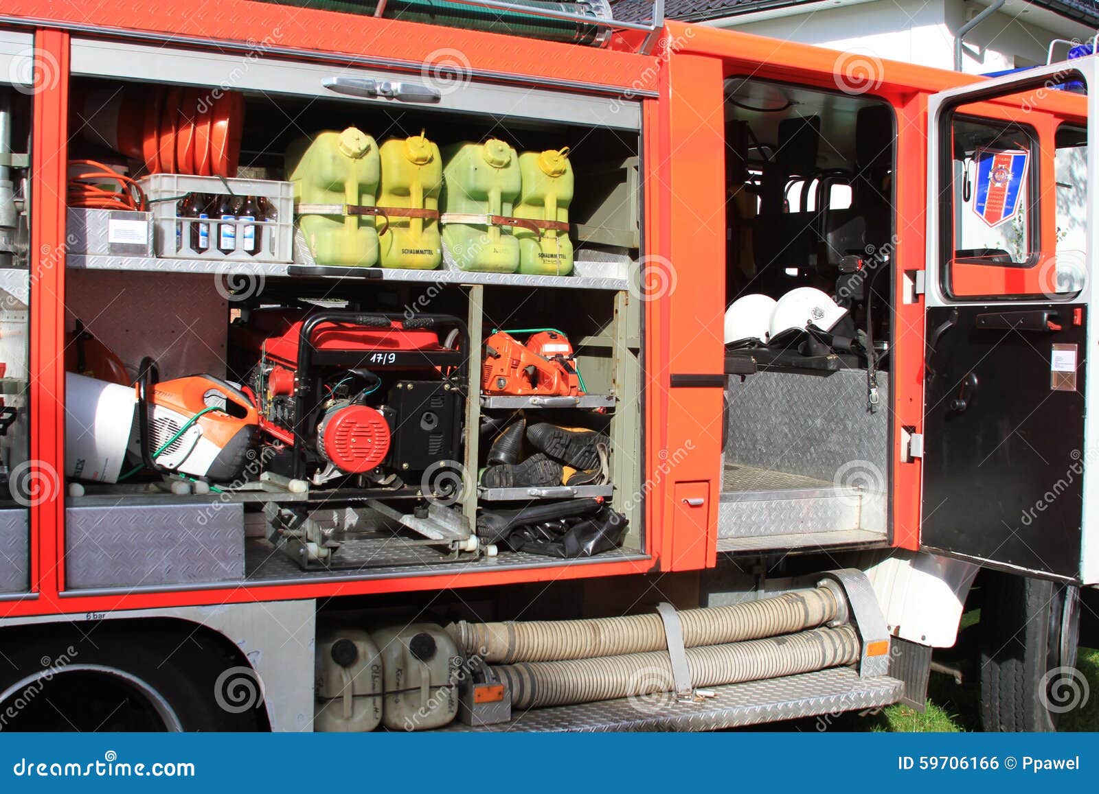 Accessories fire engine editorial photo. Image of operation 59706166